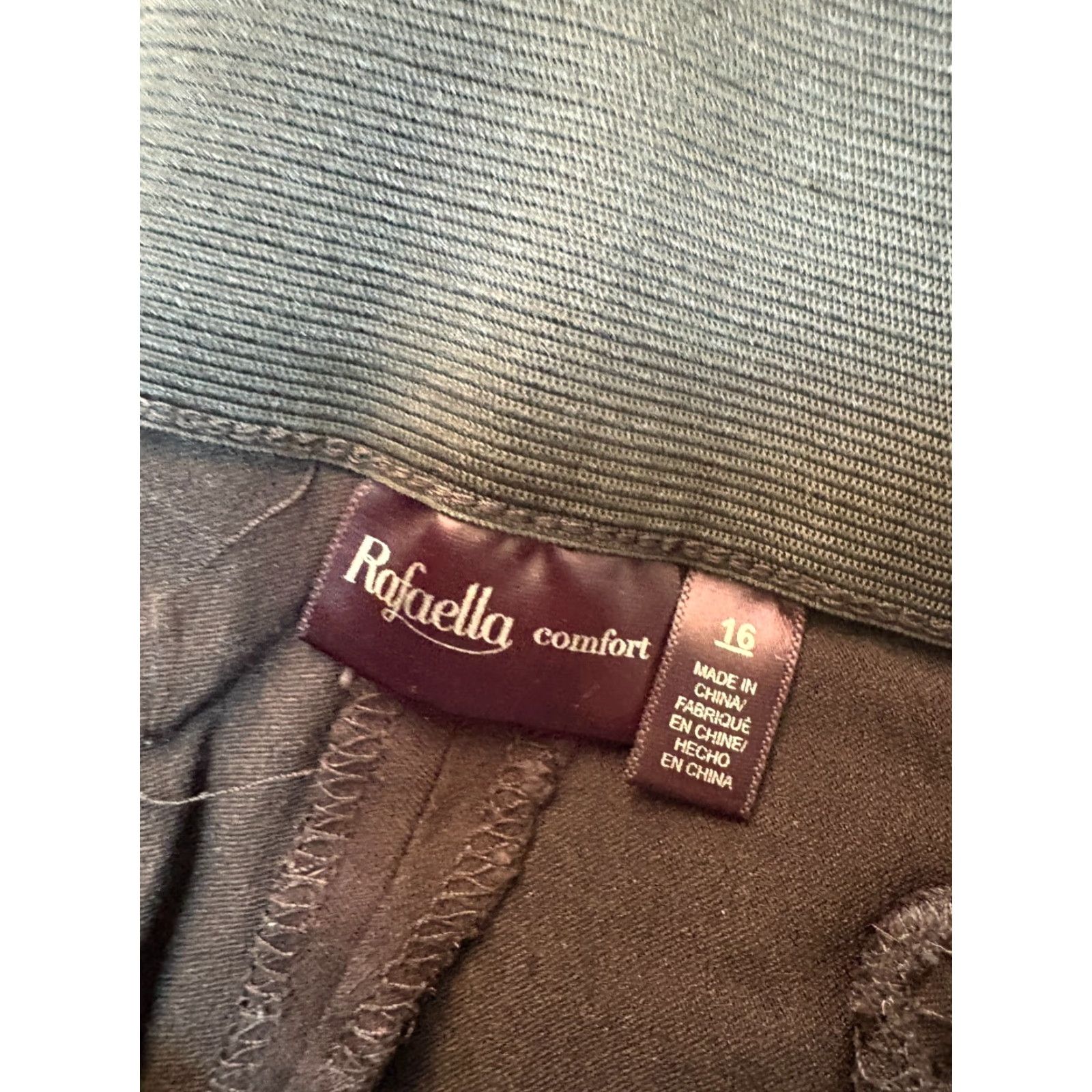 Vintage Rafaella Comfort Pants Womens Black 35" Waist 16 Pull On Stretch Ankle Casual Womens Size 38" / US 16 / IT 52 - 4 Thumbnail