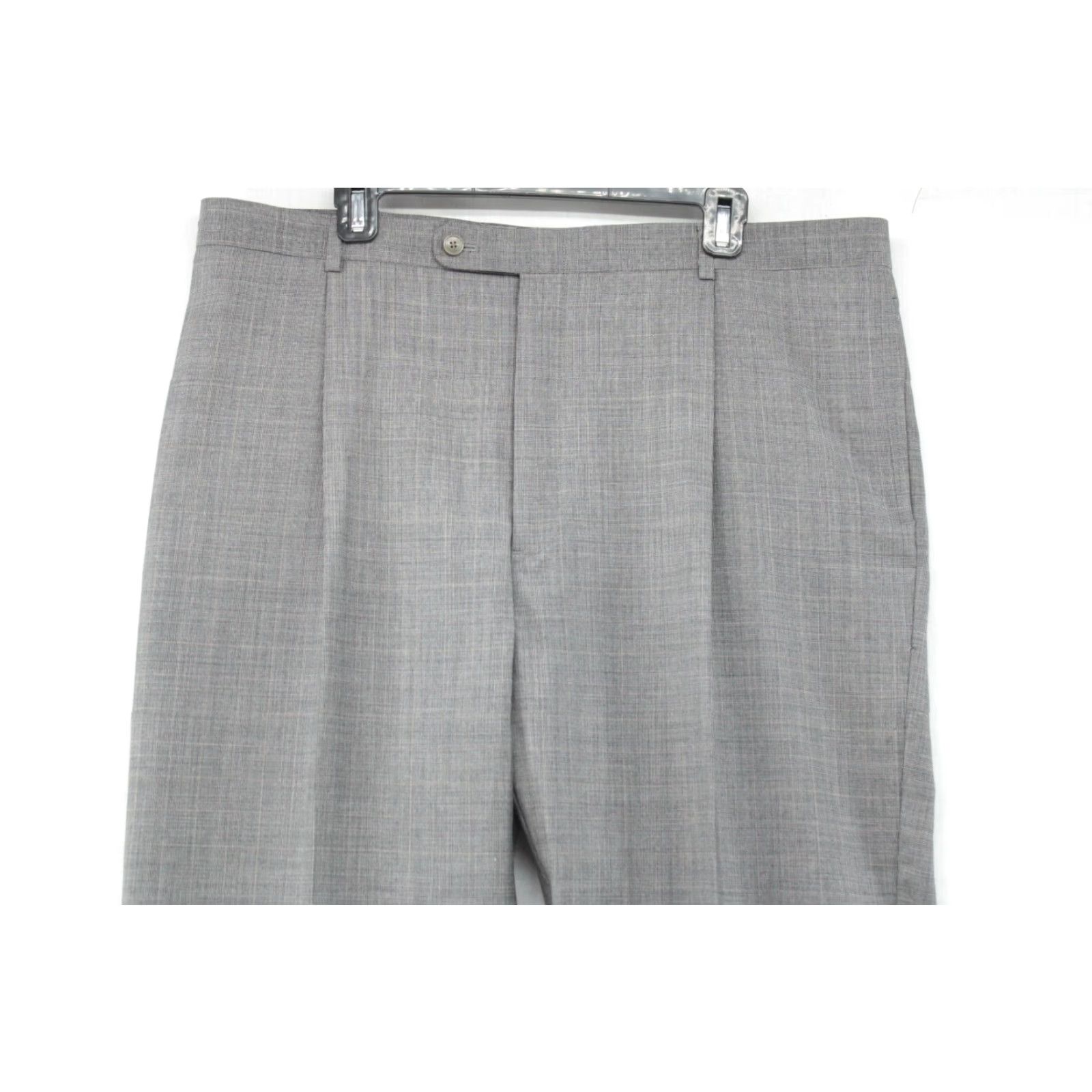 Liz Claiborne NWT Claiborne Pants 40 Long Gray Black Pleated Dress Unhemmed Partial Lined Mens Size US 40 / EU 56 - 2 Thumbnail