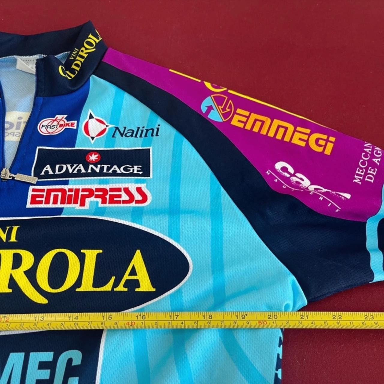 Vintage Vini Caldirola Cidermec Nalini cycling jersey Men's Size 5 L Size US L / EU 52-54 / 3 - 5 Thumbnail