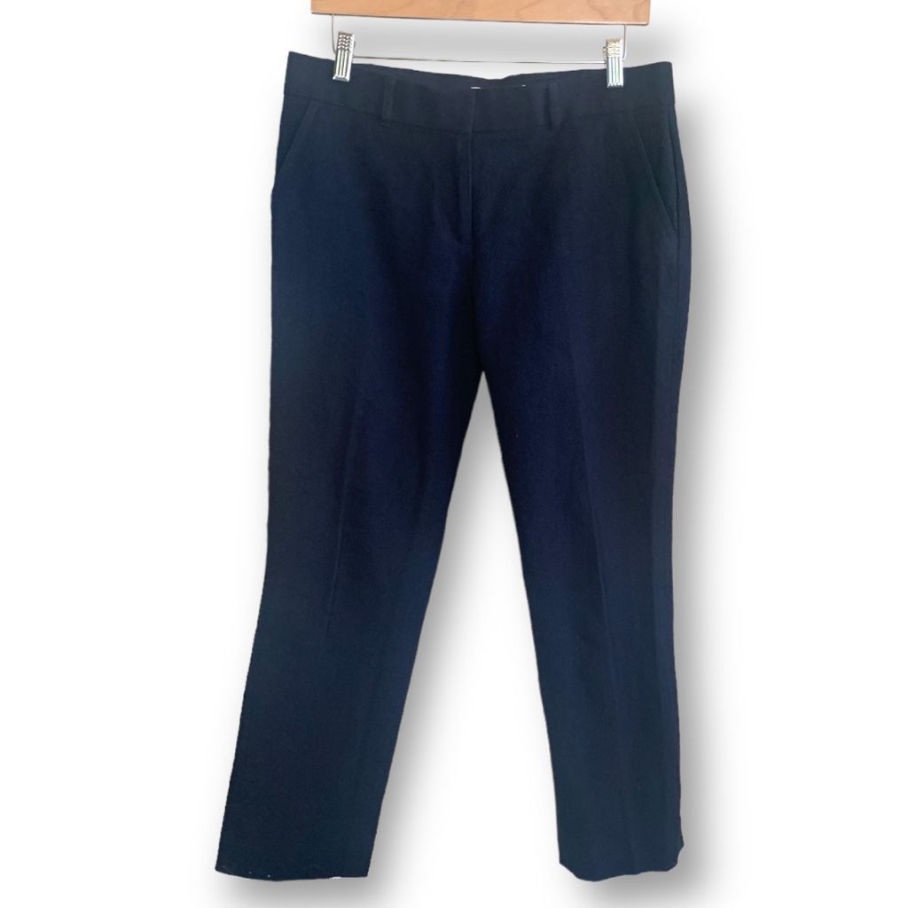 Tory Burch Tory Burch Navy Blue Straight Leg Dress Trousers Lightweight Size 28" / US 6 / IT 42 - 3 Thumbnail