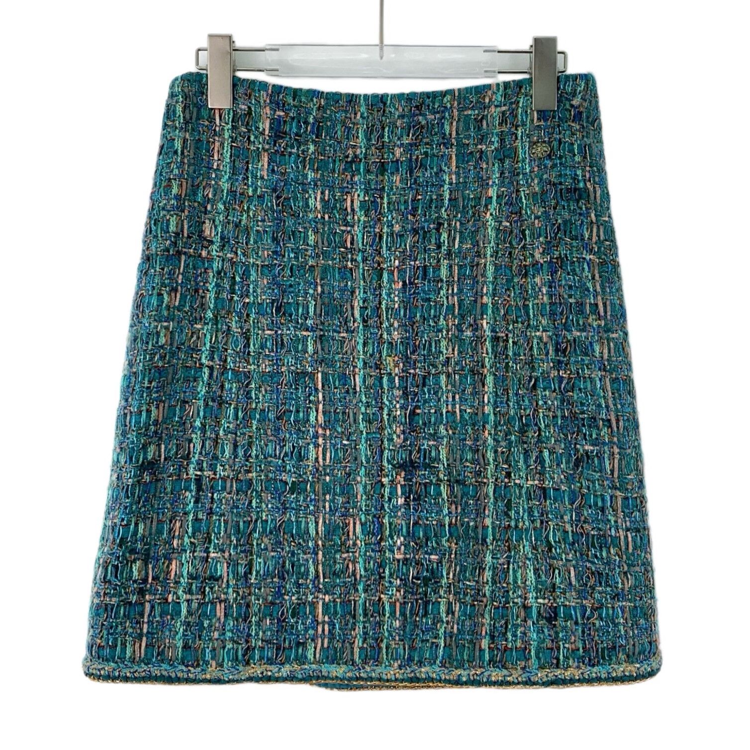 Chanel Chanel Cotton Plaid Blue Skirt M Women Size 28" / US 6 / IT 42 - 1 Thumbnail