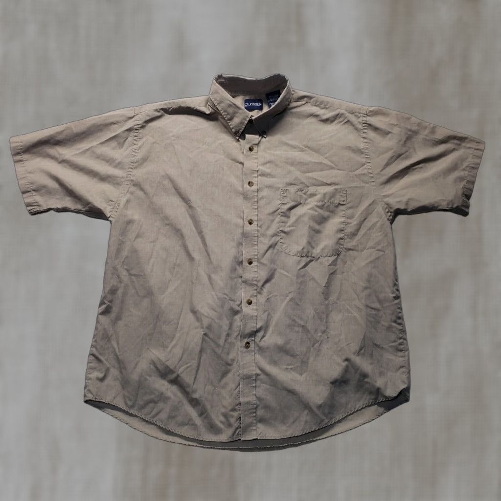 Vintage Puritan Shirt Button-Up Solid Brown Short Sleeve Adult Men Size L Large Size US L / EU 52-54 / 3 - 1 Thumbnail