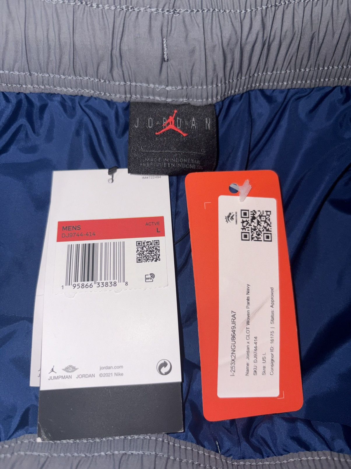 CLOT × Jordan Brand Jordan x Clot Woven Pants Navy Size US 32 / EU 48 - 3 Thumbnail