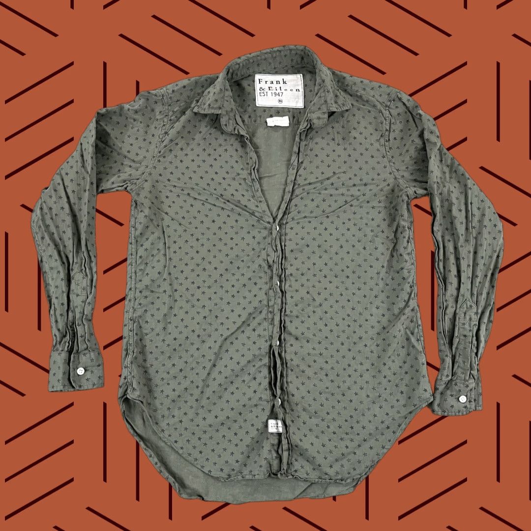 Frank & Eileen FRANK & EILEEN Frank Shirt Womens XS Green Star Button Up Top Featherweight L/S Shirt Womens XS Green Star Button Up Top Featherweight L/S Size XS / US 0-2 / IT 36-38 - 1 Thumbnail
