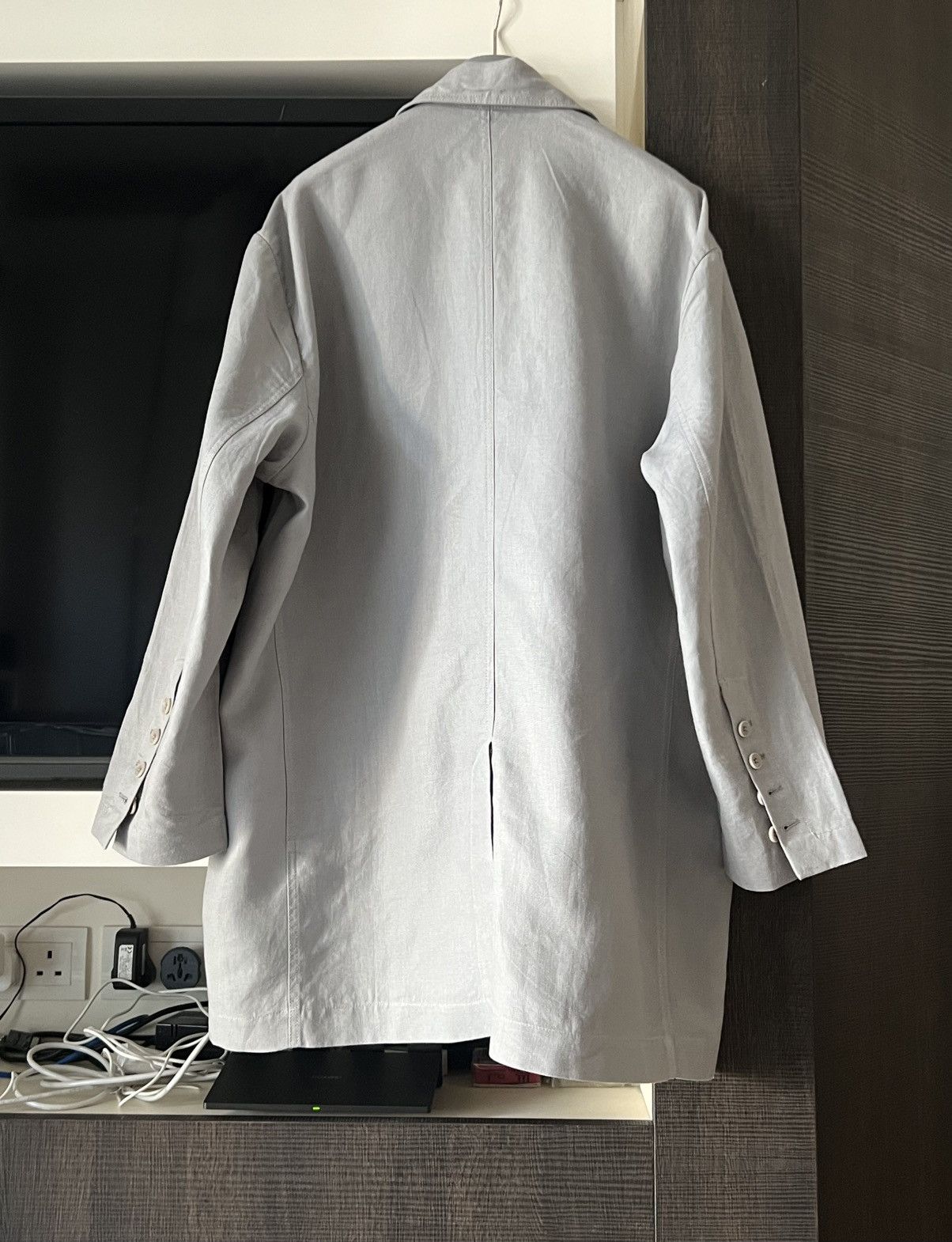 Hed Mayner SS22 greyish blue oversized single breasted jacket Size US L / EU 52-54 / 3 - 2 Thumbnail