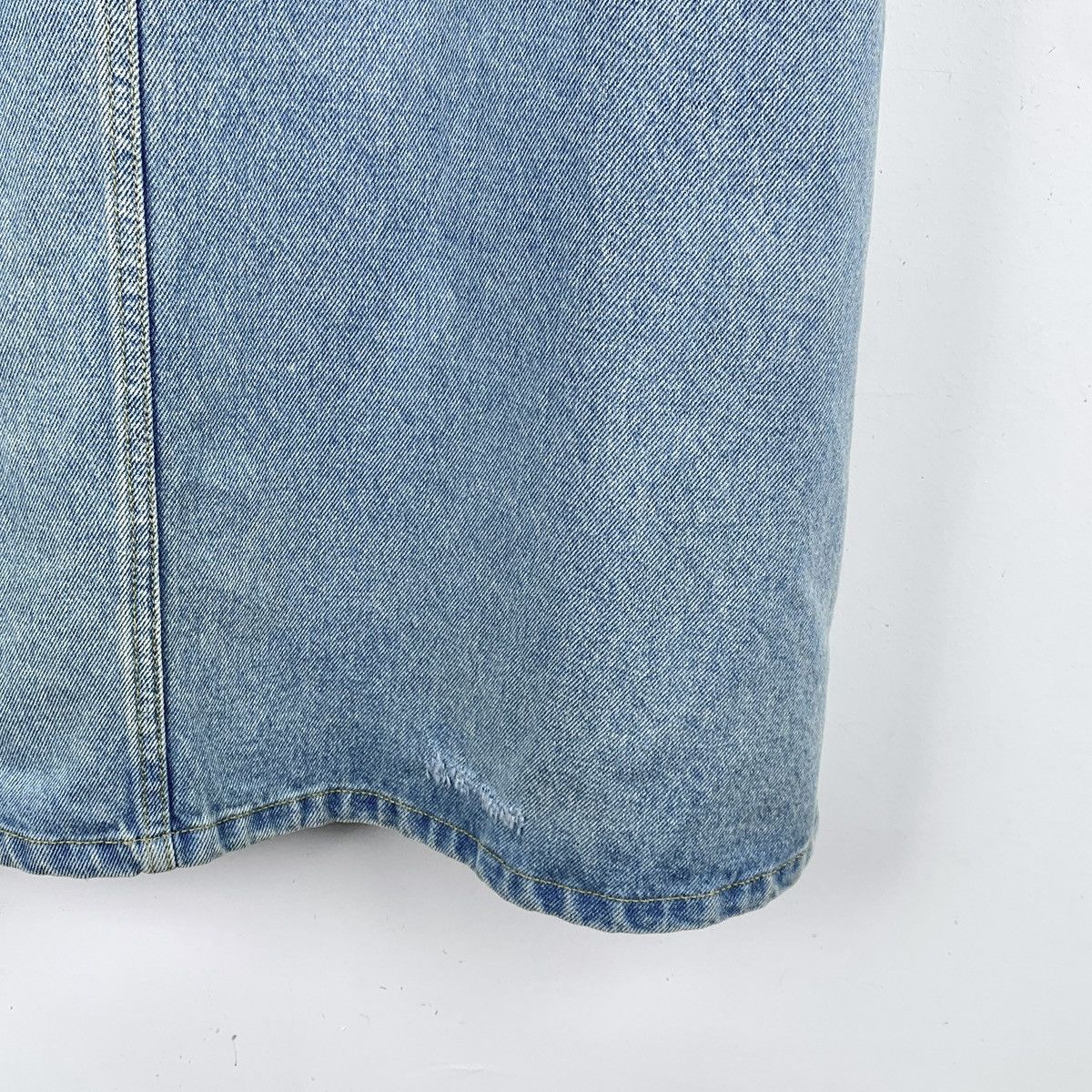 Prada Prada Blue Triangle Logo Short Sleeve Denim Dress K26WX Size S / US 4 / IT 40 - 6 Thumbnail
