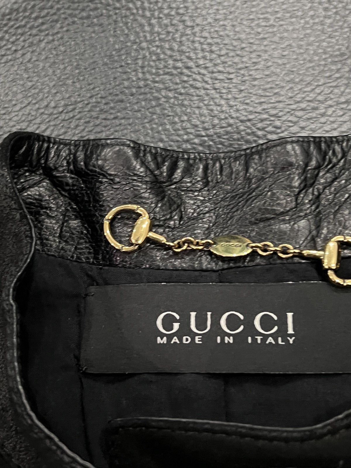 Gucci Gucci by Tom Ford 2000s Paneled Leather Biker Jacket Size US S / EU 44-46 / 1 - 10 Thumbnail