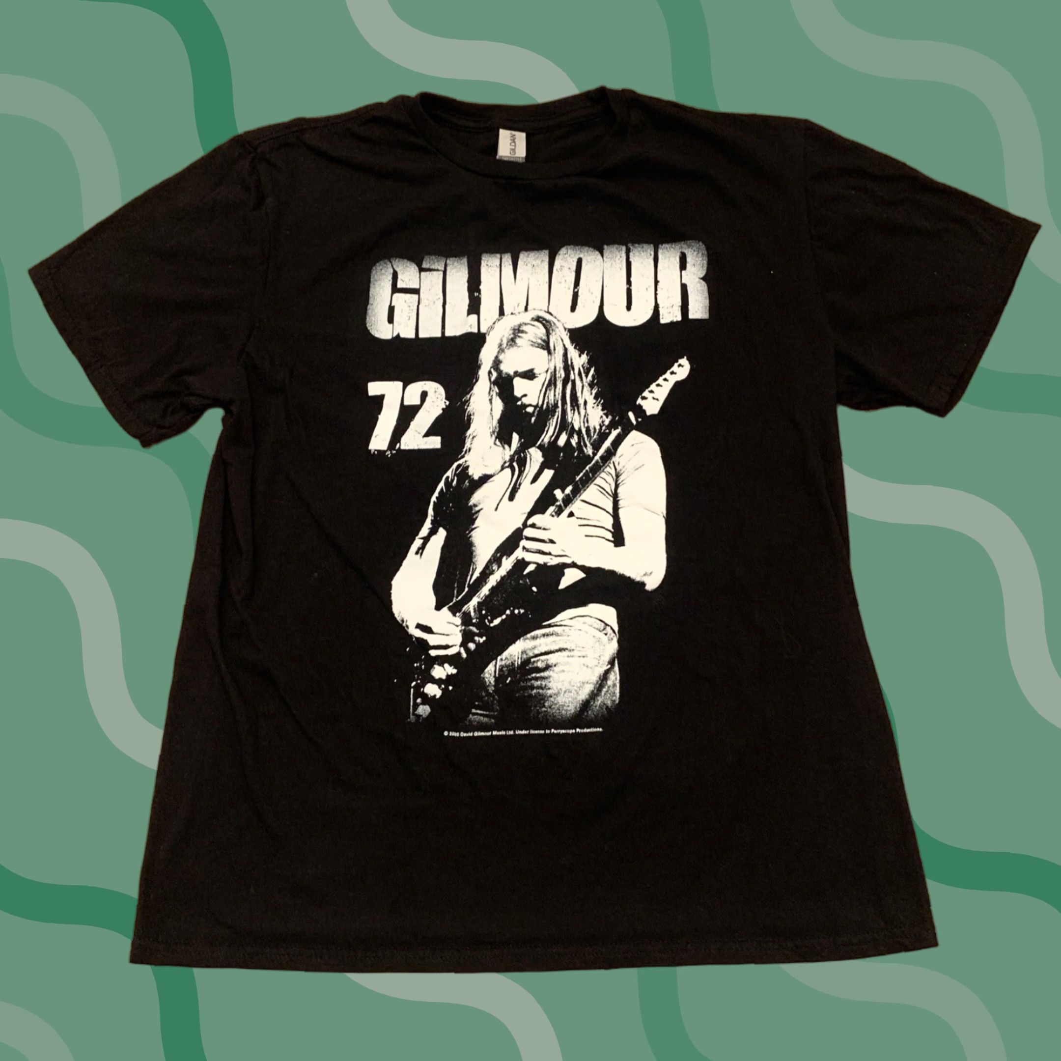 Gildan David Gilmour '72 of Pink Floyd Band Guitar Black Size M Unisex Men T Shirt Size US M / EU 48-50 / 2 - 1 Thumbnail
