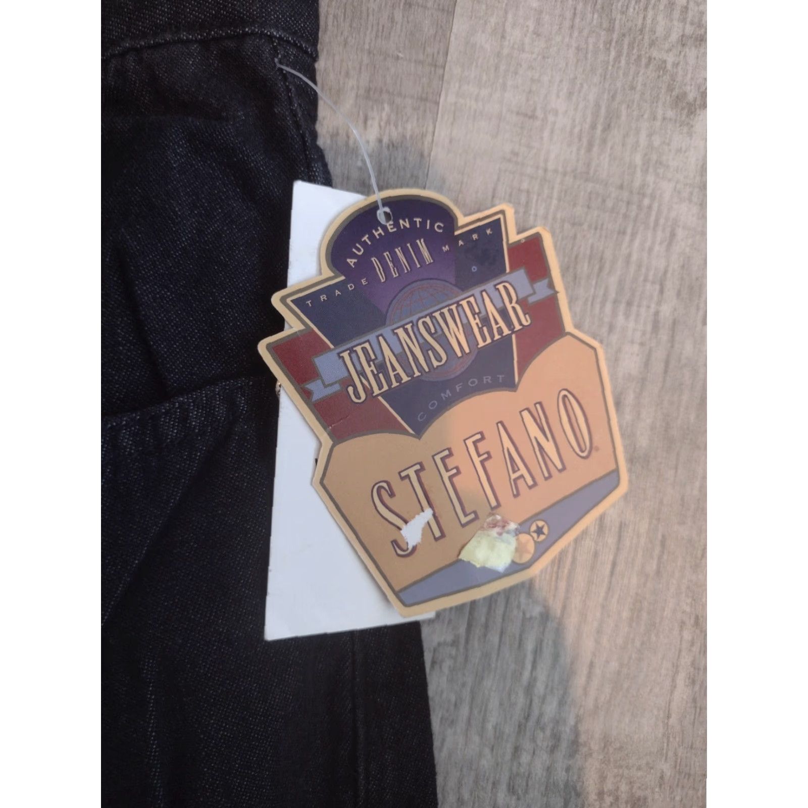 Vintage VINTAGE Stefano High Rise Jeans Women's 14 Denim Black 90s Mom NOS Pattern: Solid, Button, Zip Closure, Pockets, Diamond Side Design - 100% Cotton Size 36" / US 14 / IT 50 - 6 Thumbnail