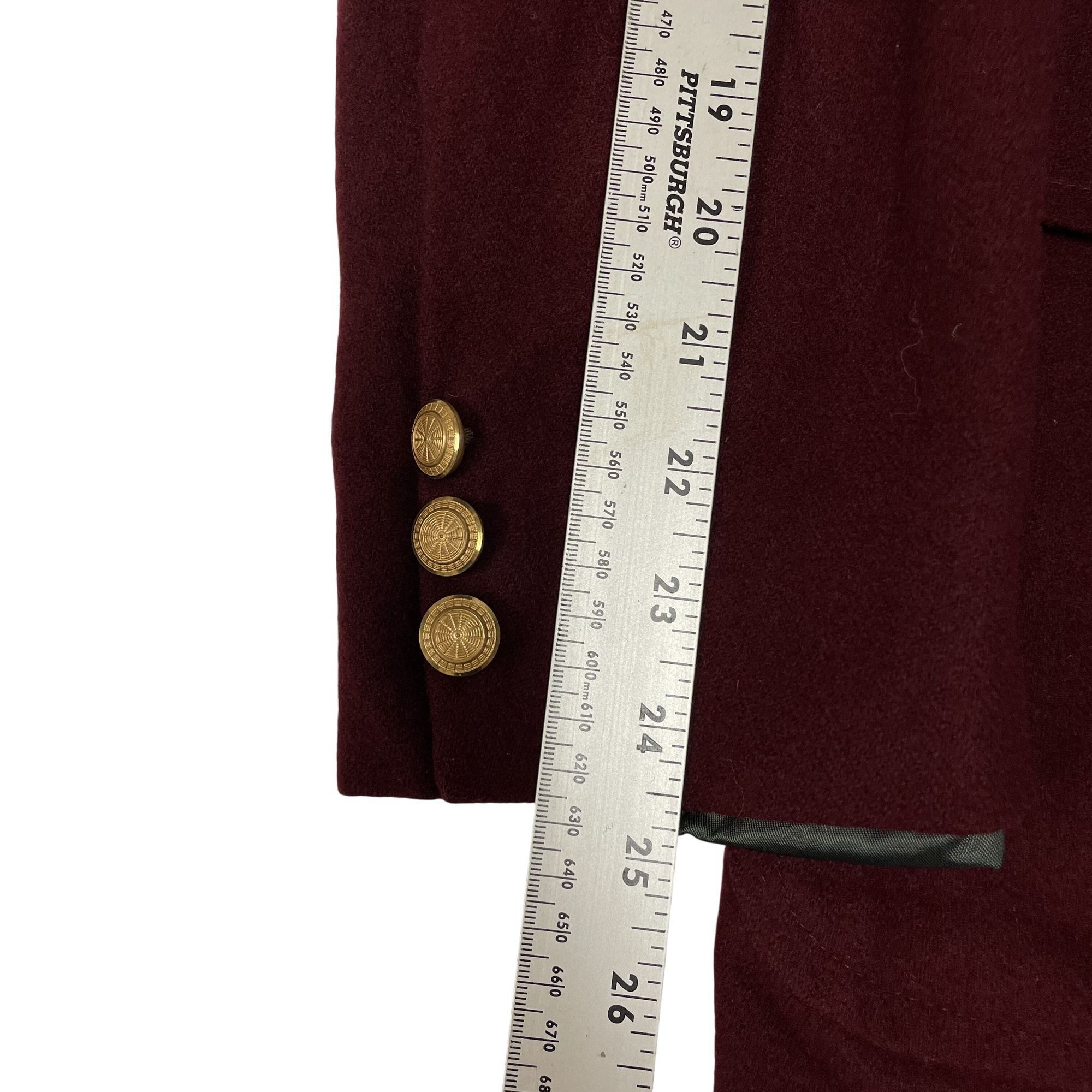 Other Vtg John Alexander MAROON GOLD BTN Sport Coat Size 38R - 9 Thumbnail