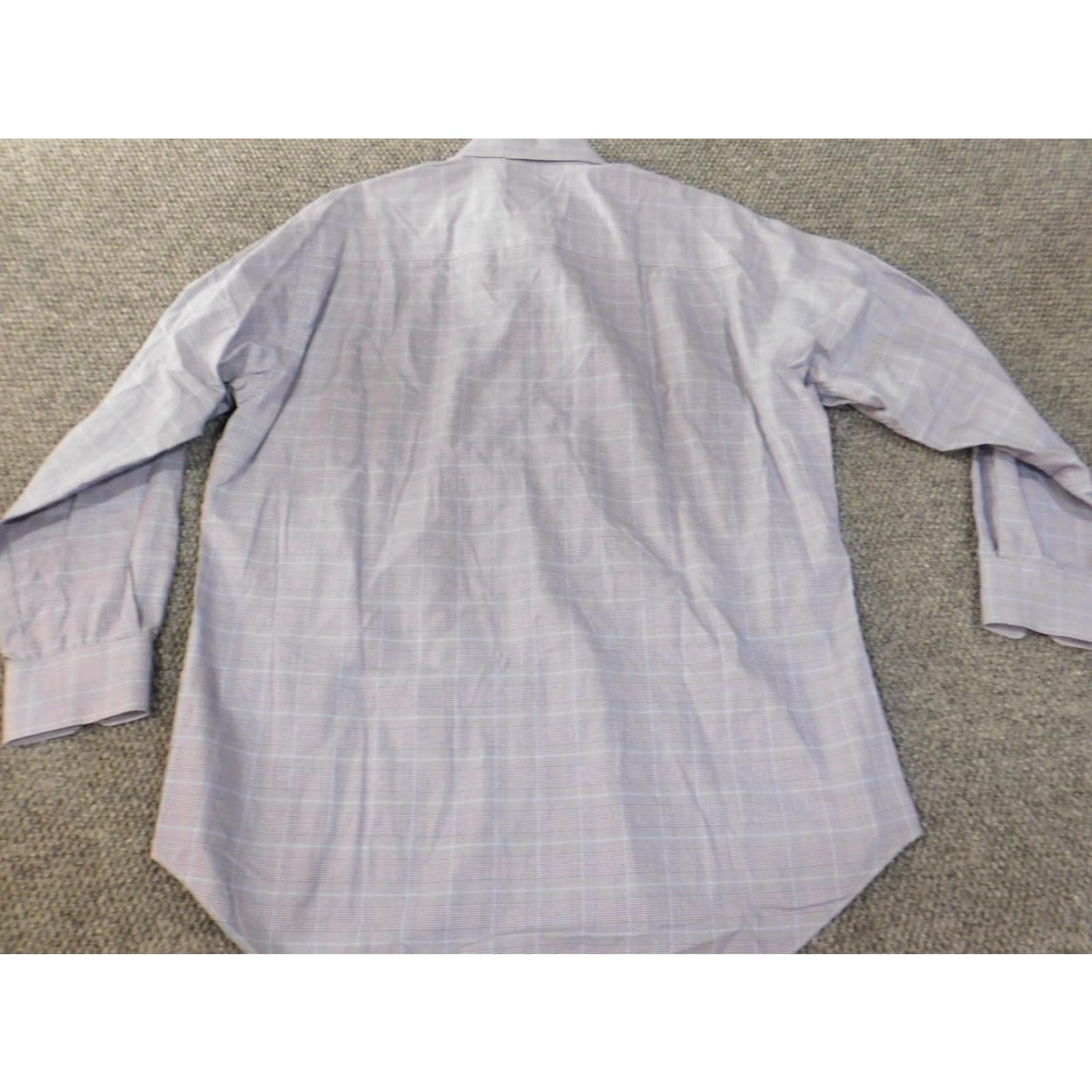 David Donahue david donahue dress shirt 17 34/35 purple mens plaid button up formal Size 46R - 7 Thumbnail