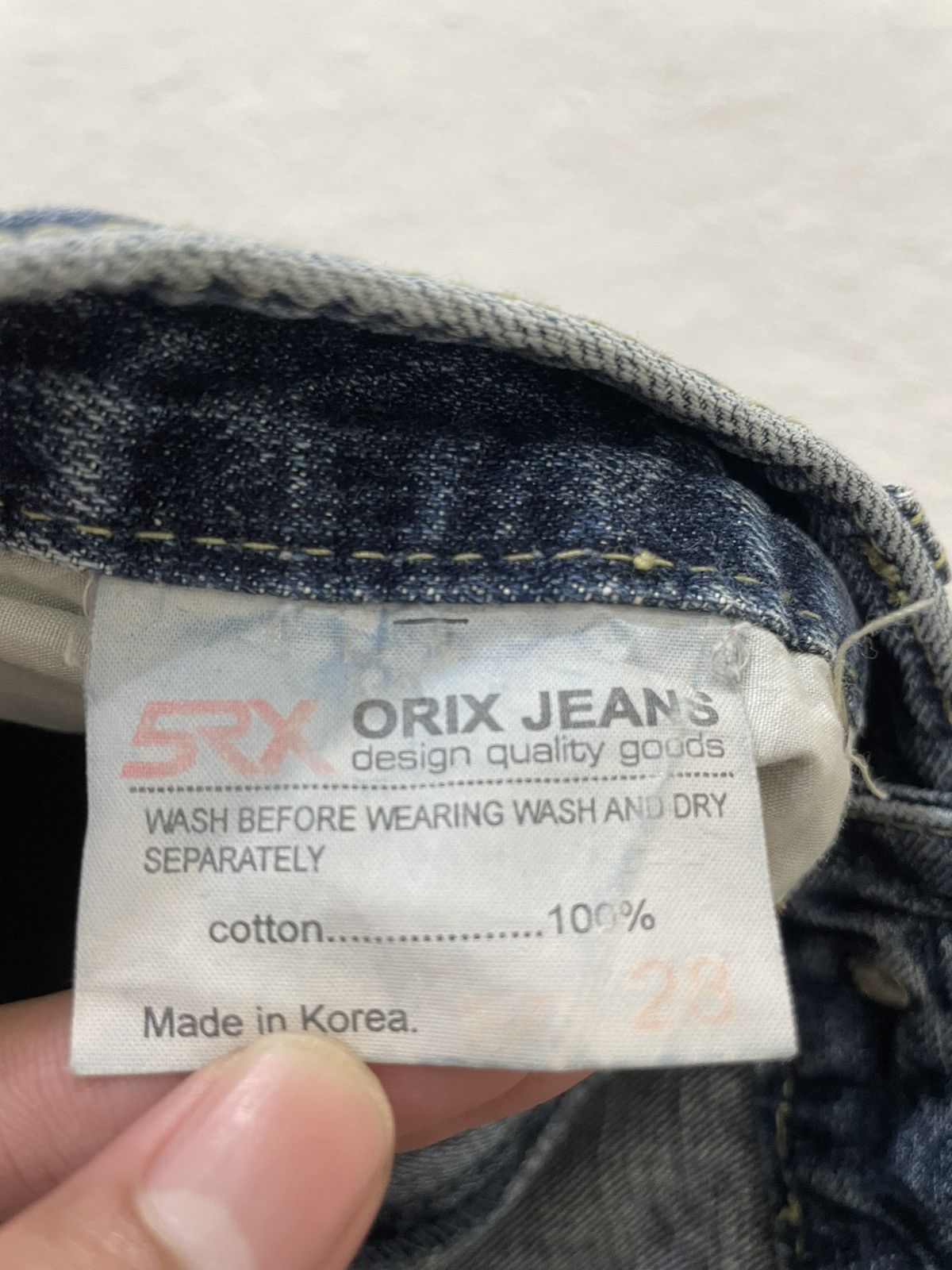 Japanese Brand 2000s Orix Jeans Distressed Wash Denim Y2K Size US 28 / EU 44 - 8 Thumbnail