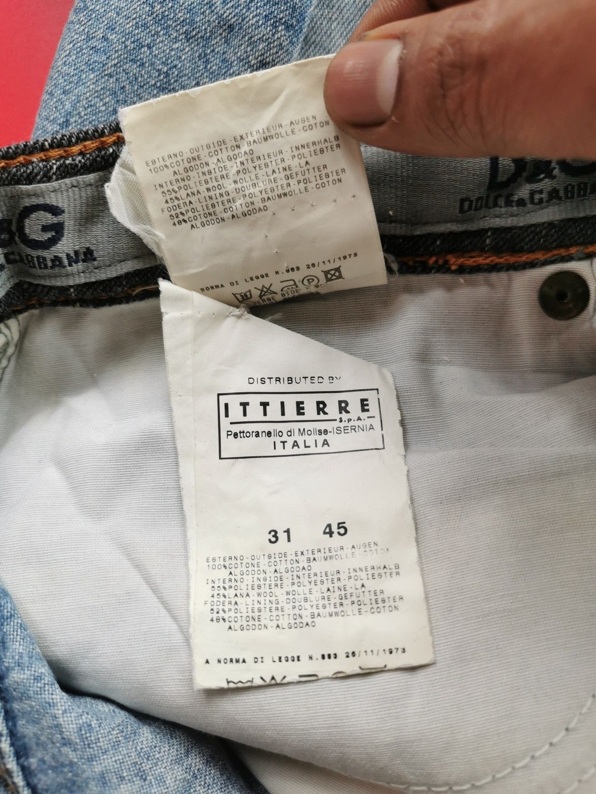 Dolce & Gabbana D&G Light Blue Repaired Distressed Jeans Size US 30 / EU 46 - 11 Thumbnail