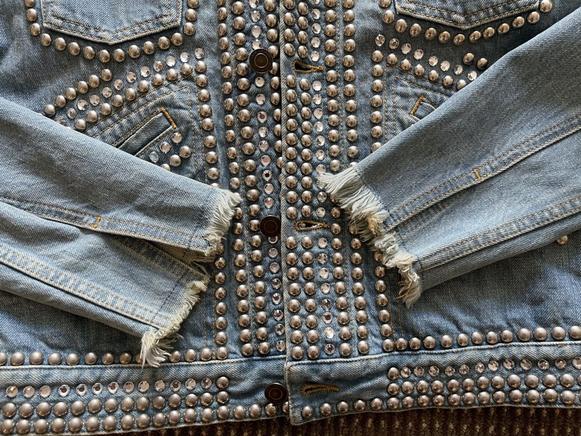 Saint Laurent Paris 16SS Crystal&Studded Denim Jacket Size US M / EU 48-50 / 2 - 5 Thumbnail