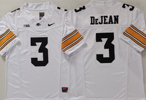 Other Men's Iowa Hawkeyes #3 Cooper DeJean White Jersey Size US S / EU 44-46 / 1 - 1 Thumbnail