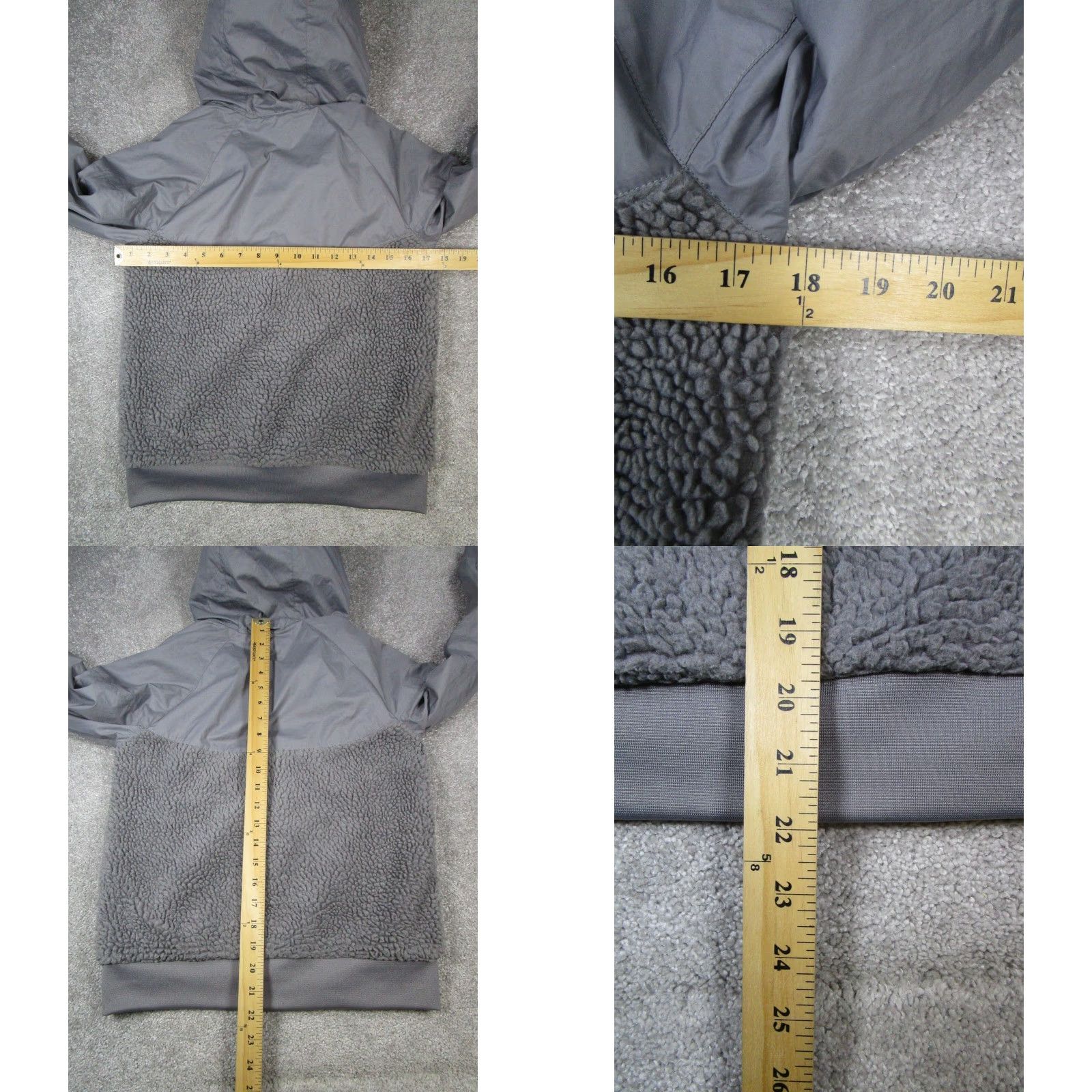Nike Nike Jacket Medium Gray Full Zip Fleece Solid Womens Size M / US 6-8 / IT 42-44 - 8 Thumbnail