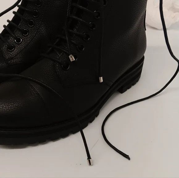 Jimmy Choo Jimmy Choo Halden Pebbled Leather Combat Boots - EU36/US6 Size US 6 / IT 36 - 14 Thumbnail