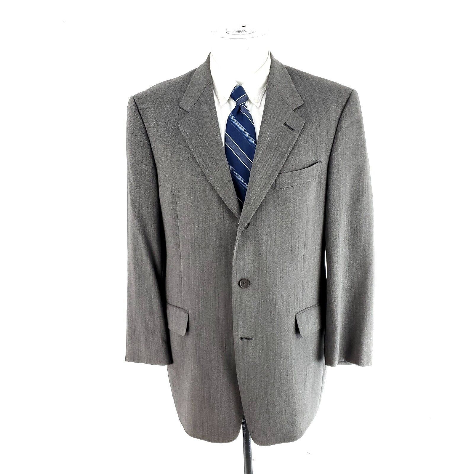 Hart Schaffner Marx Hart Schaffner Marx Comfort Wool 3 Button Blazer 40R Gray He Size 40R - 3 Thumbnail