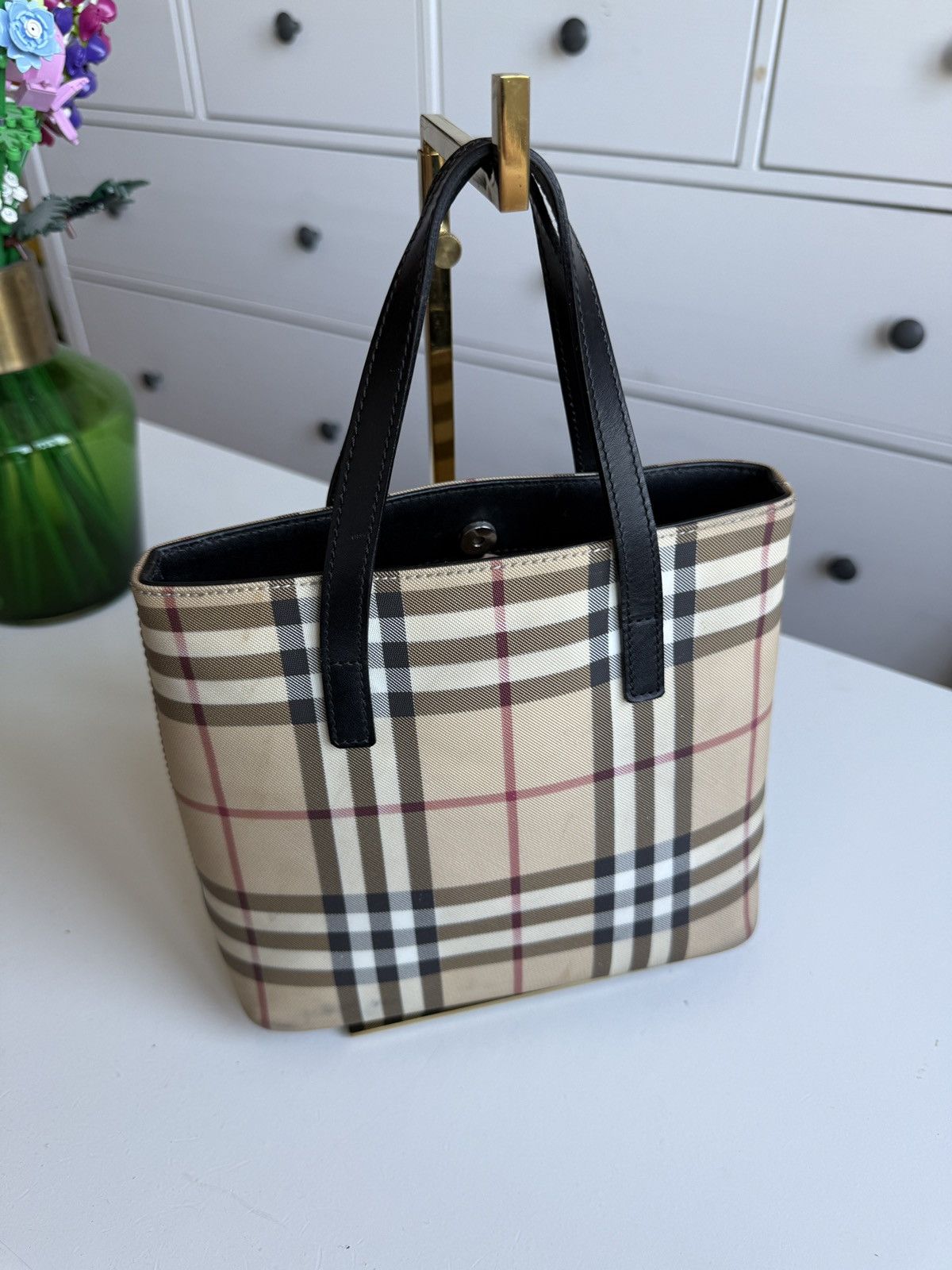 Burberry × Vintage Vintage y2k Burberry bucket handbag nova check avantgarde 90s Size ONE SIZE - 7 Thumbnail