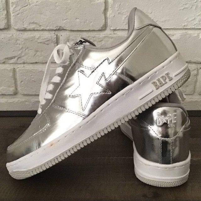 Bape Silver Foil BAPE STA Sneakers a bathing ape shoes Size US 10 / EU 43 - 1 Thumbnail