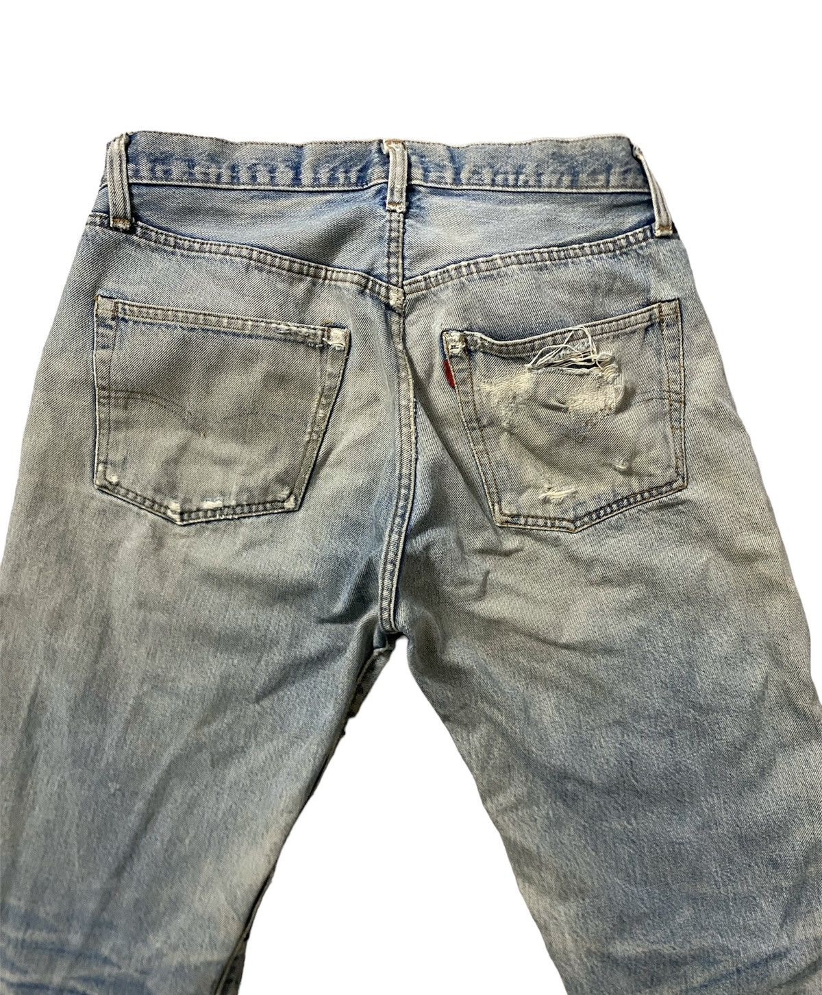 Levi's × Vintage Vintage Thrashed Distressed Custom Levis Selvedge Button 6 Size US 35 - 7 Thumbnail