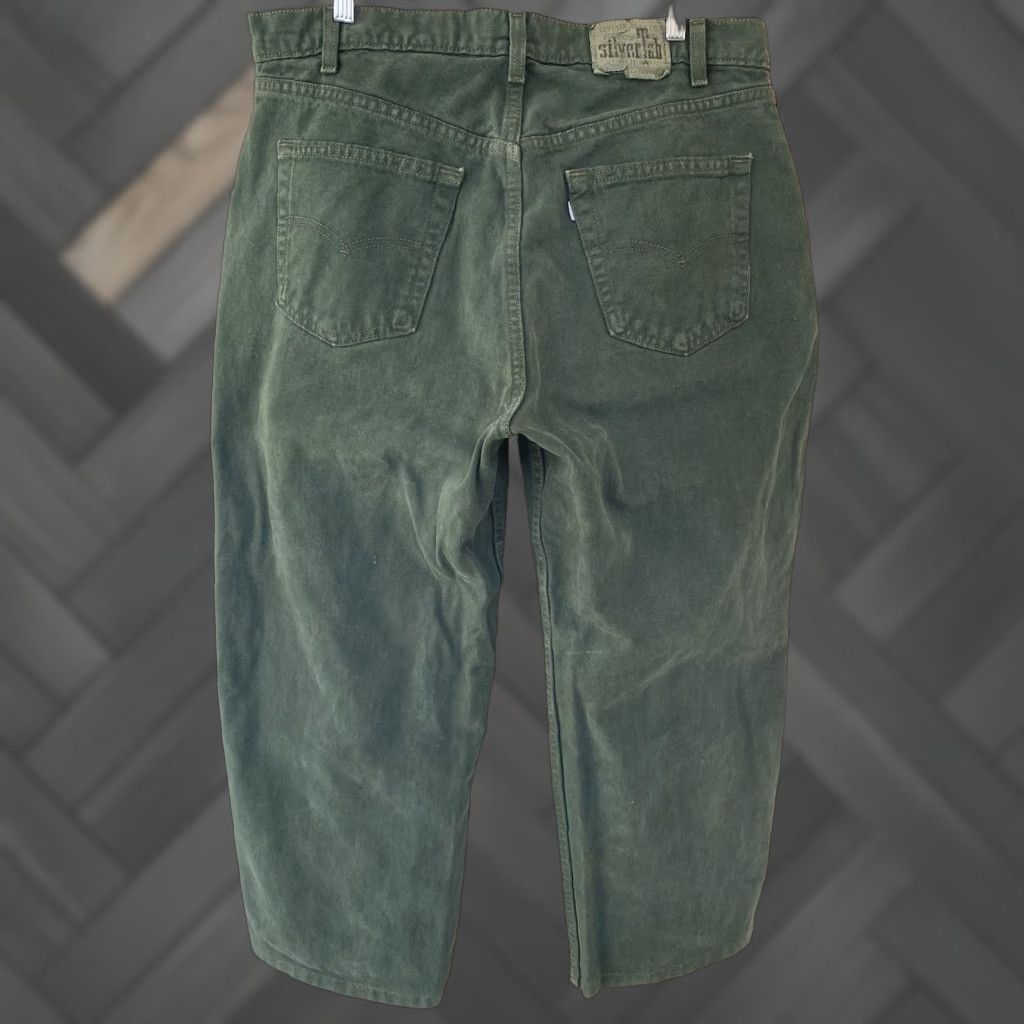 Vintage VINTAGE Levi’s SilverTab Loose Fit Jeans Green Denim 38 25.5 Inseam 5-Pocket USA Grunge 90s Mens Size US 38 / EU 54 - 1 Thumbnail