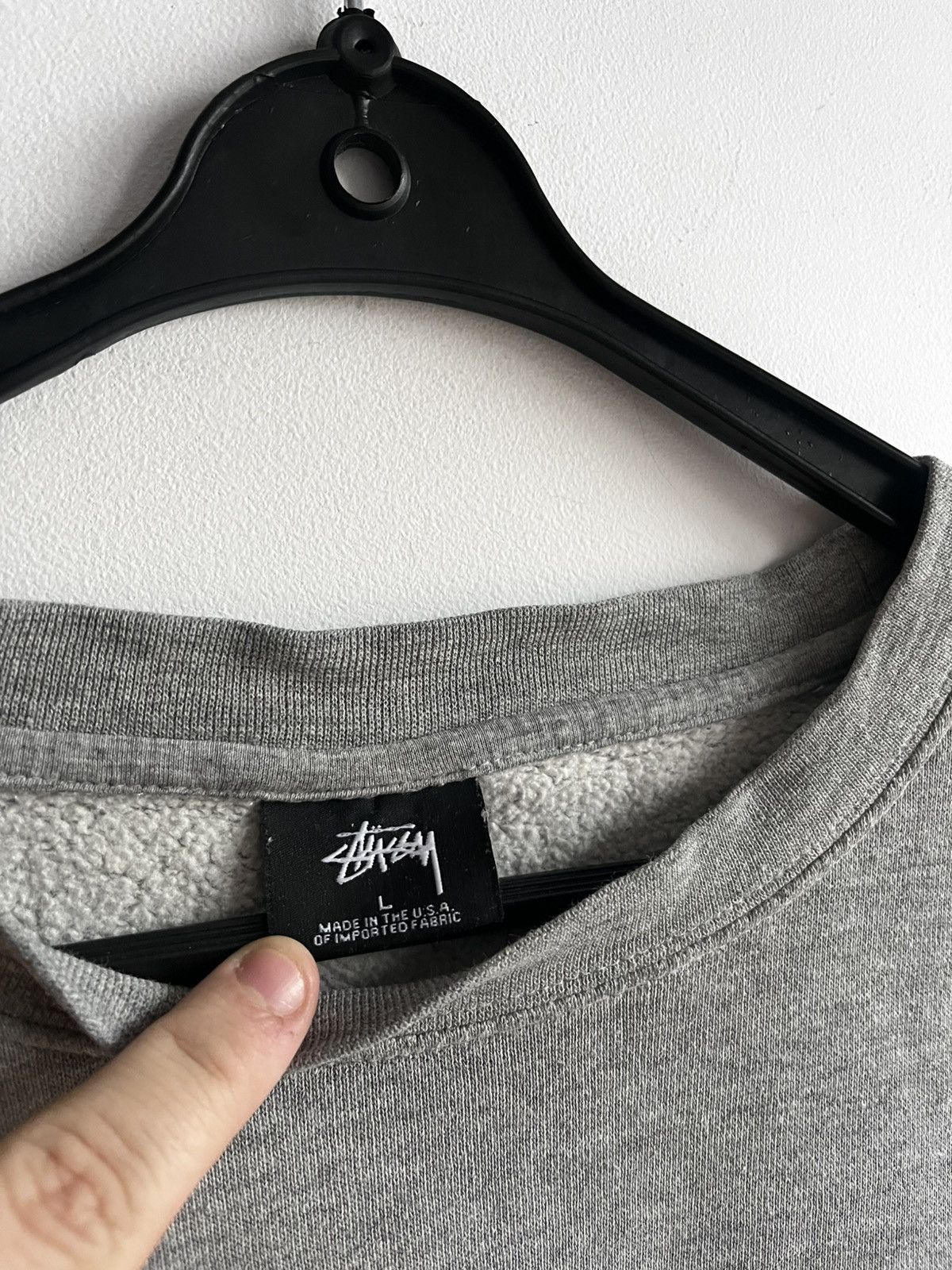 Stussy Stussy grey crewneck L Size US L / EU 52-54 / 3 - 3 Thumbnail