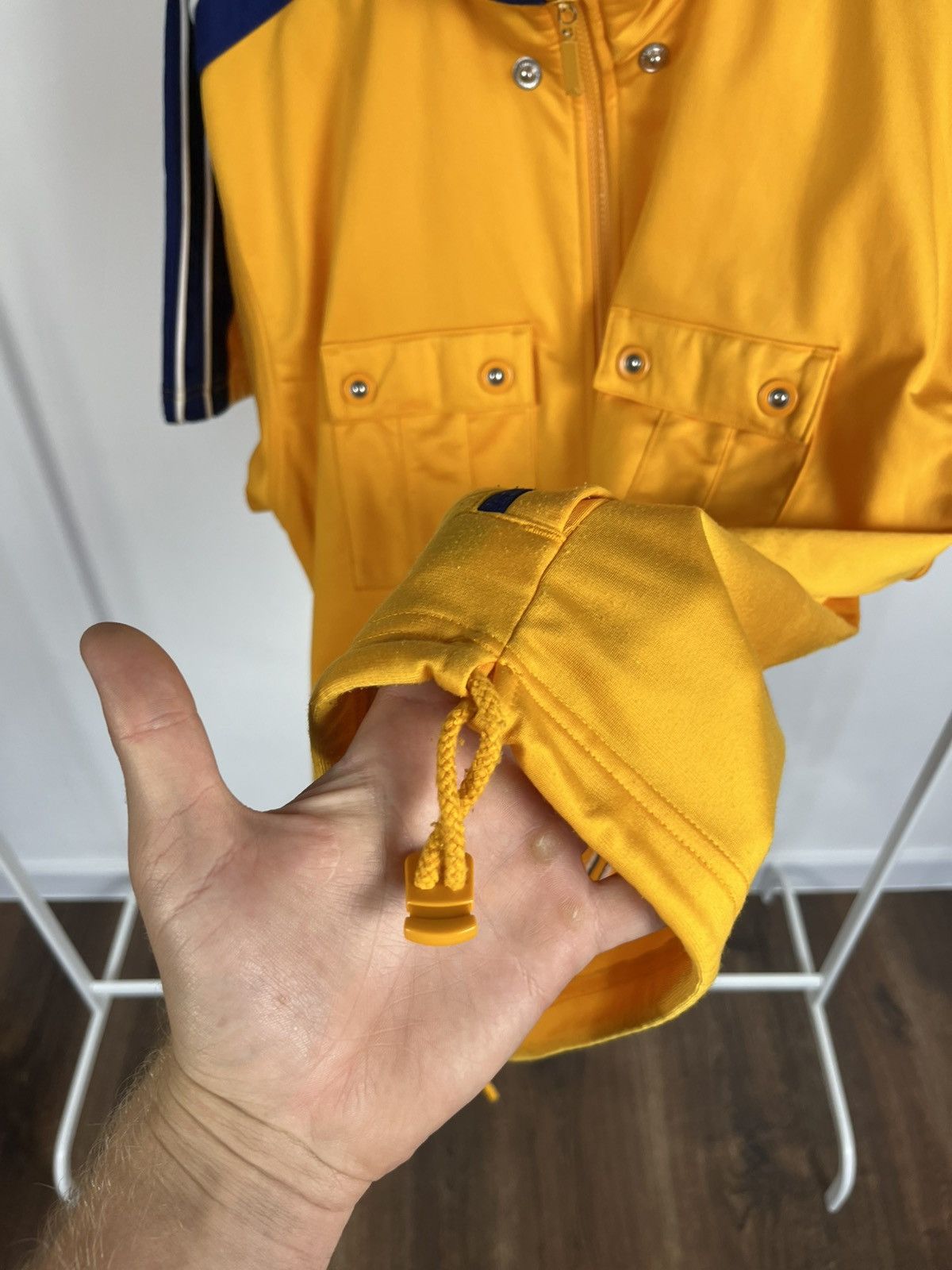 Adidas Vintage Adidas Yellow Blue Zip Track Jacket Short Sleeve S Size US S / EU 44-46 / 1 - 11 Thumbnail