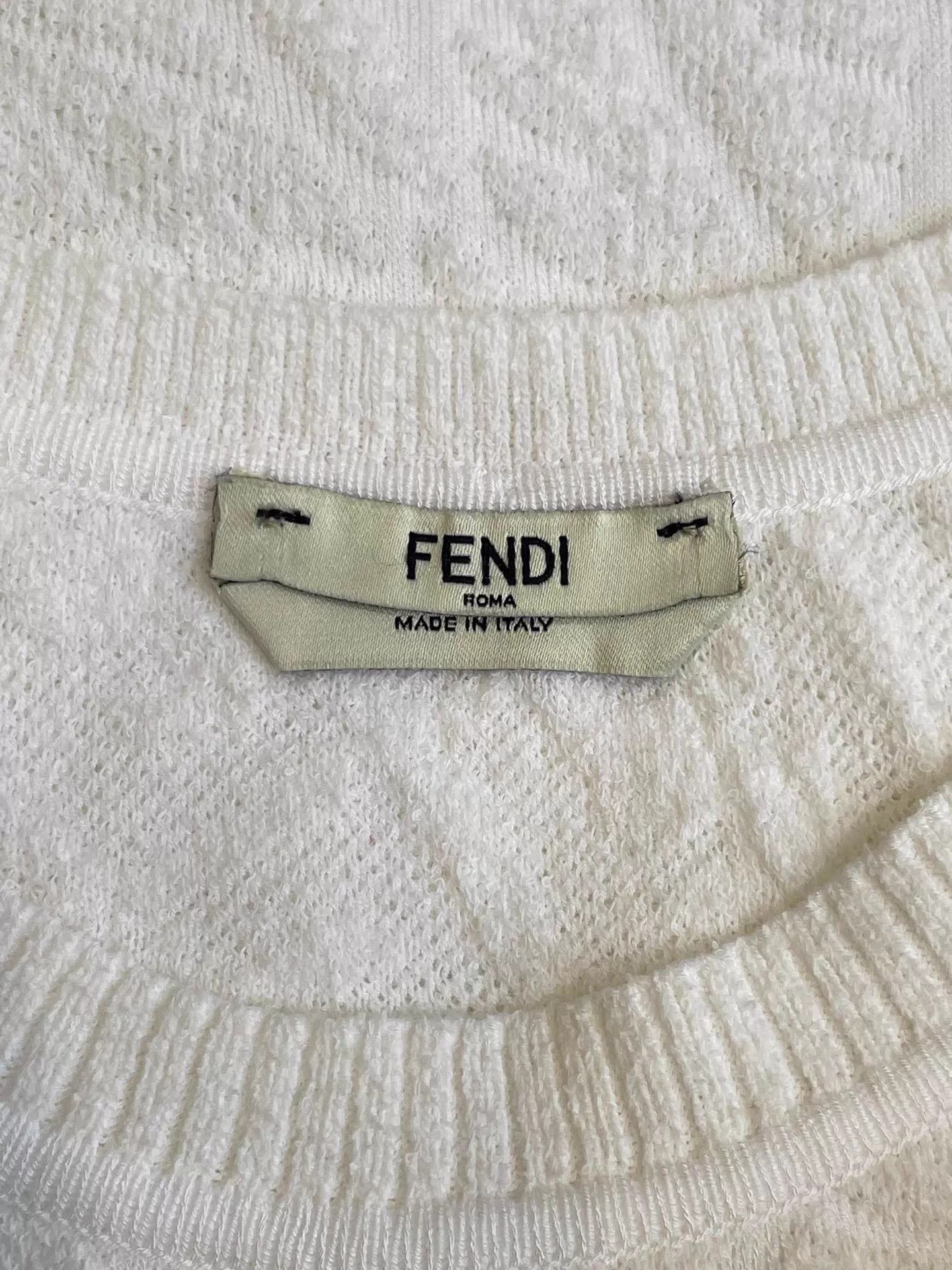 Fendi FENDI women's all over logo white sleeveless dress Size S / US 4 / IT 40 - 5 Thumbnail