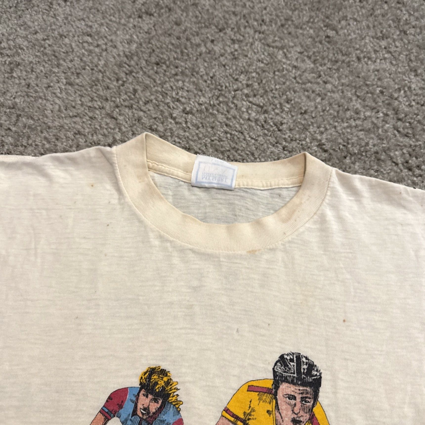 Vintage VINTAGE 1987 Tampa Bay Times Bicycle Tour Race Tank Top T-shirt Large 80s White Mens Tshirt Size US L / EU 52-54 / 3 - 7 Thumbnail