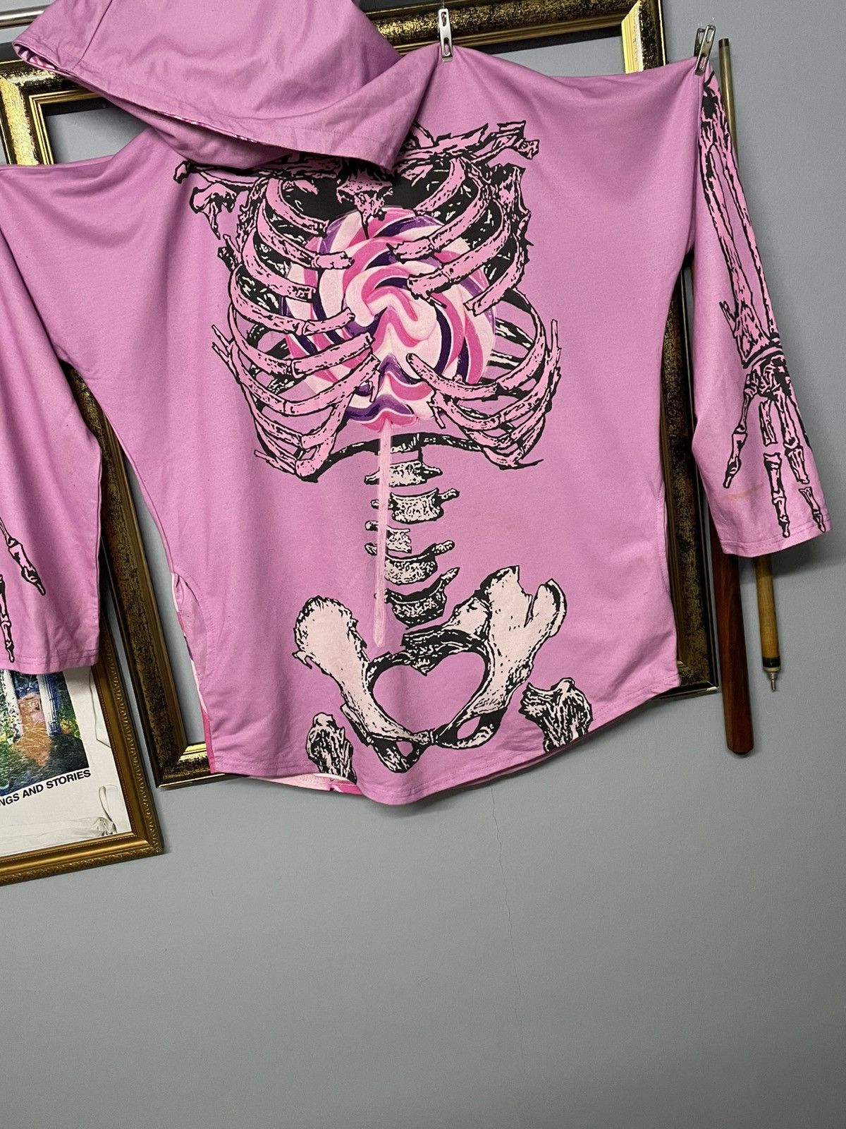 Japanese Brand Vintage Japan Designer Acdc Rag Skeleton Lolipop Hoodie Size US L / EU 52-54 / 3 - 2 Thumbnail