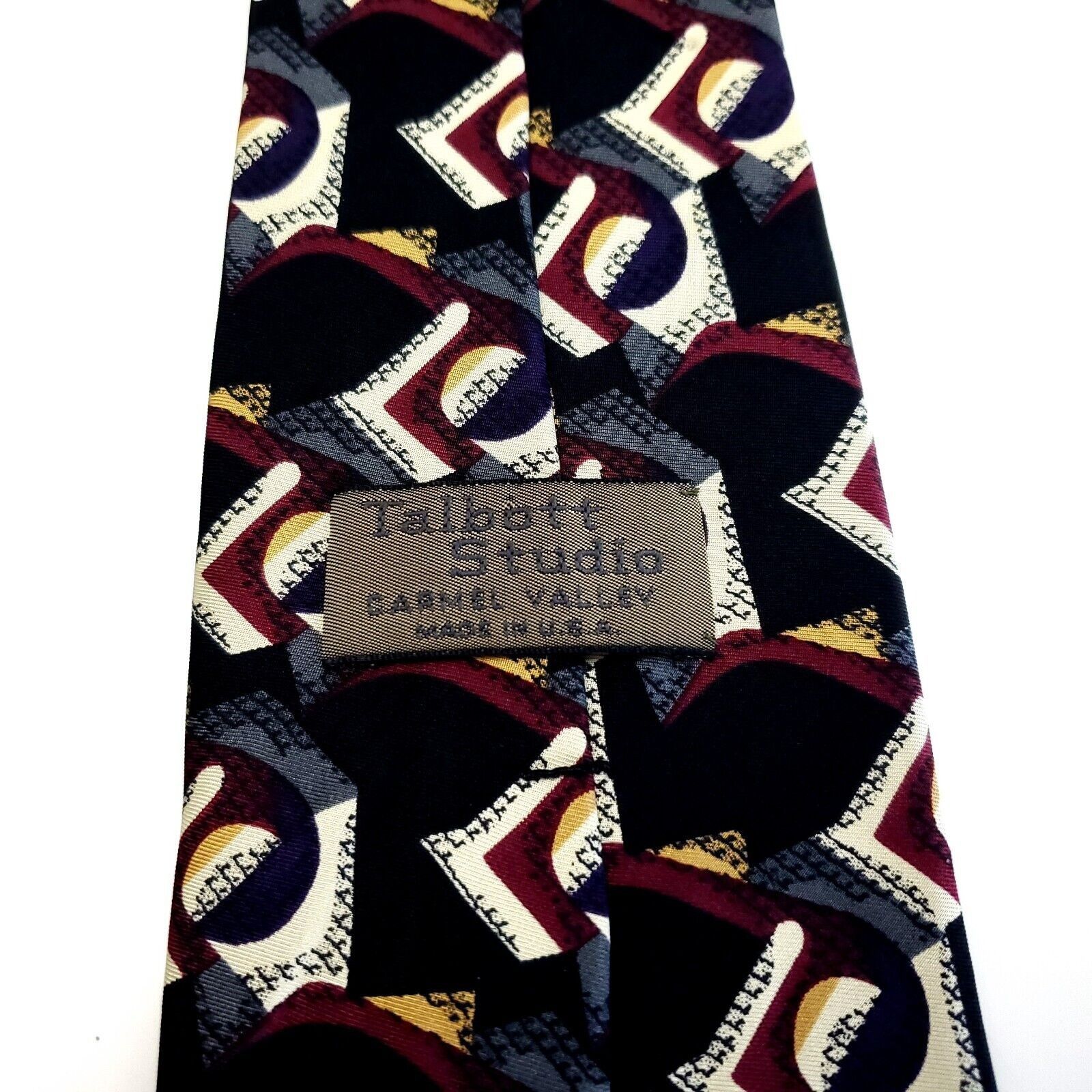 Robert Talbott Talbott Studio Multi Colored Silk Tie Woven Wide Abstract Size ONE SIZE - 4 Thumbnail