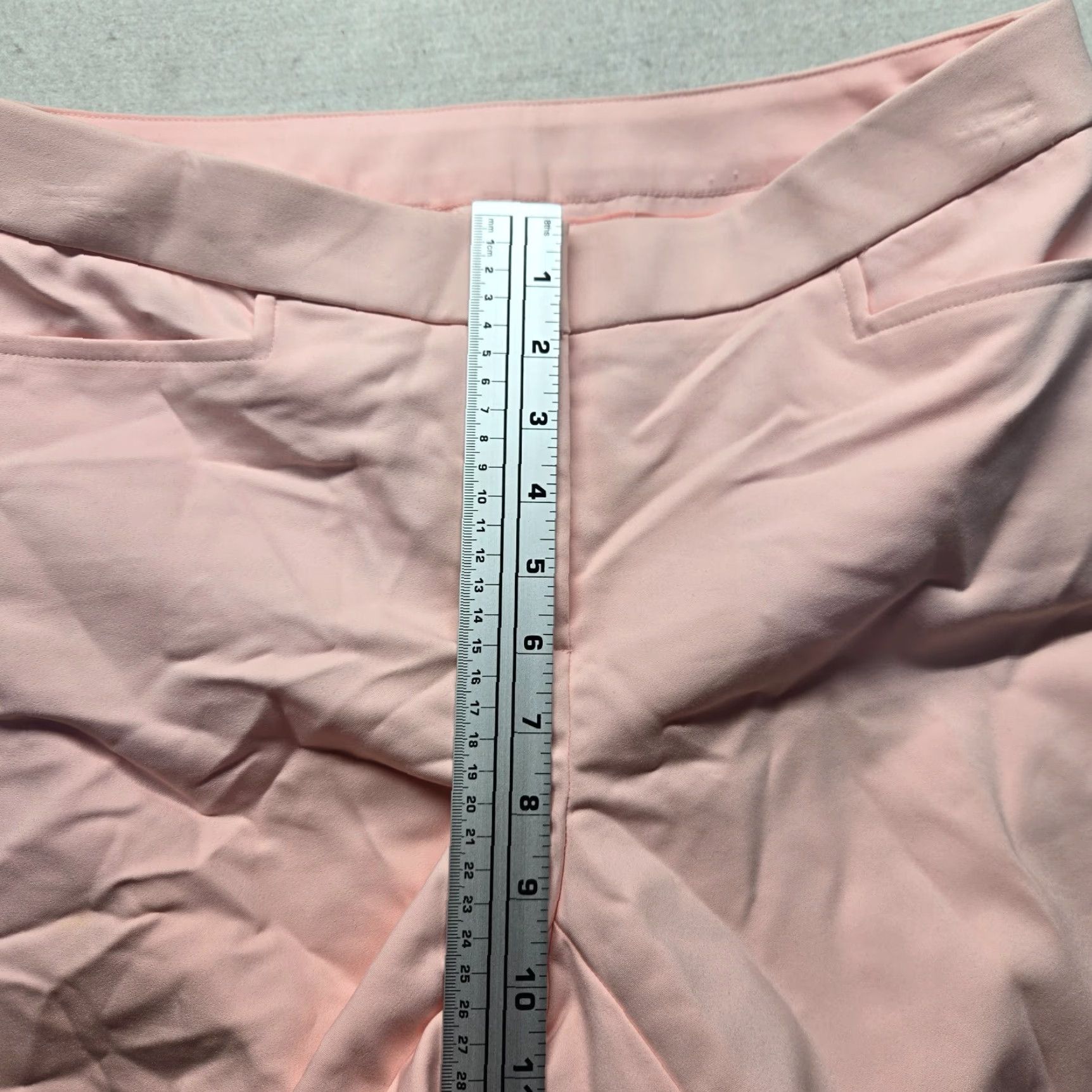 Vintage Rafaella Pink Solid Curvy Fit Straight Leg Pants Adult Women's Size 6 Petite Polyester Viscose Size 28" / US 6 / IT 42 - 5 Thumbnail