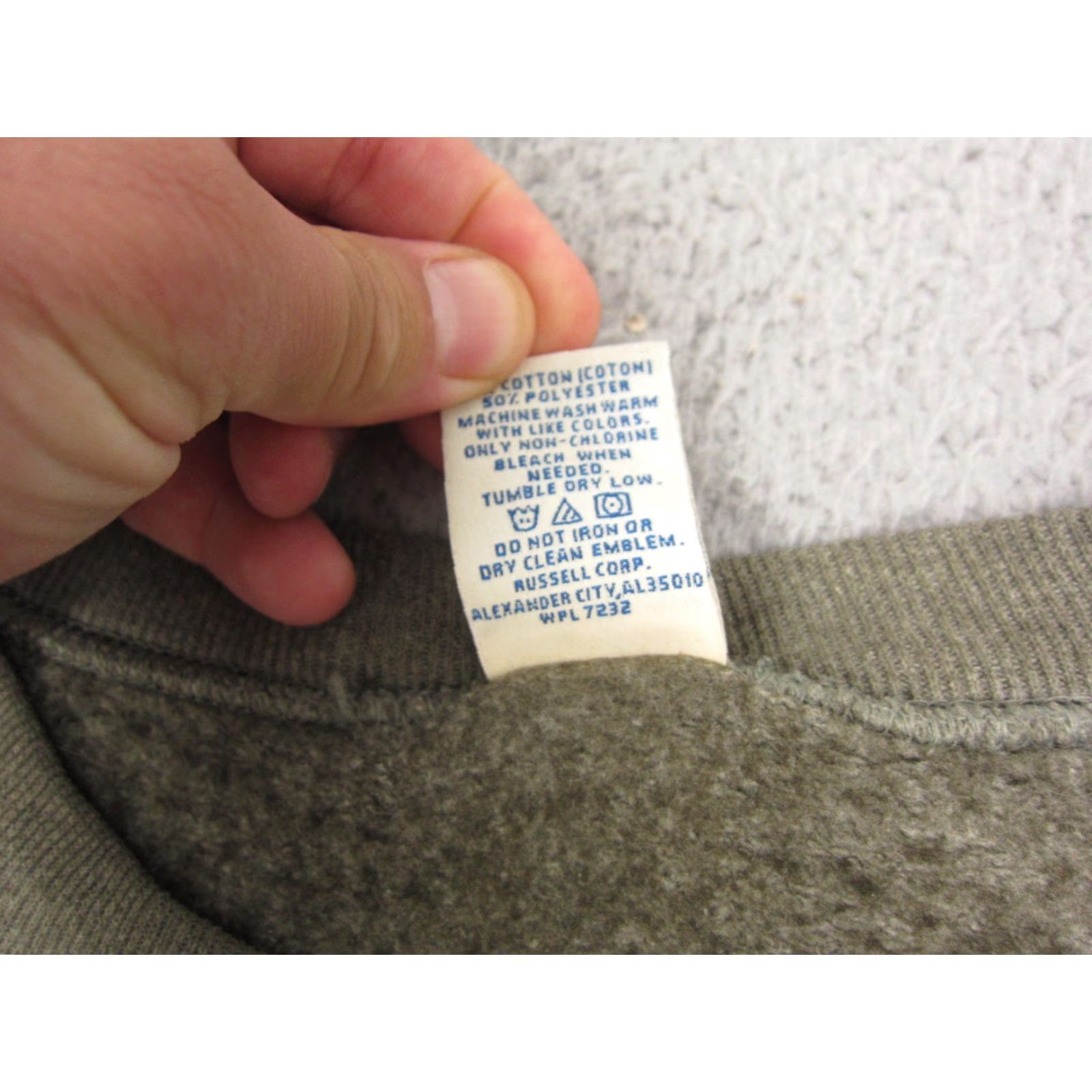 Russell Athletic VINTAGE Russell Sweatshirt Mens XL Green 90s Pullover Crew Neck Cotton Fleece Logo Size US XL / EU 56 / 4 - 5 Thumbnail