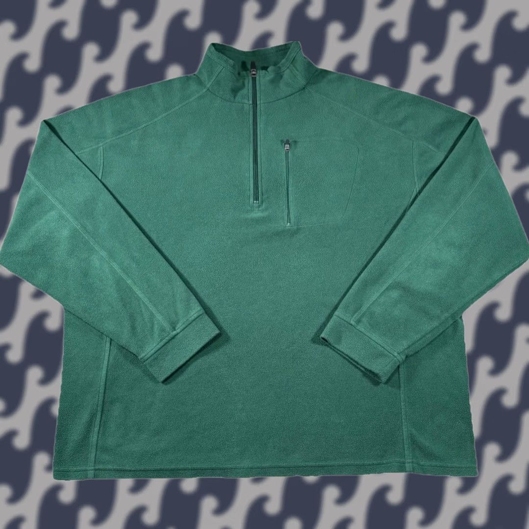 Vintage LL Bean Polar Fleece Pullover Quarter Zip Sweatshirt Green Men’s XL Reg Shirt Pullover Outdoor Zippered Long Sleeve Regular Fit Men Womens? Size US XL / EU 56 / 4 - 1 Thumbnail