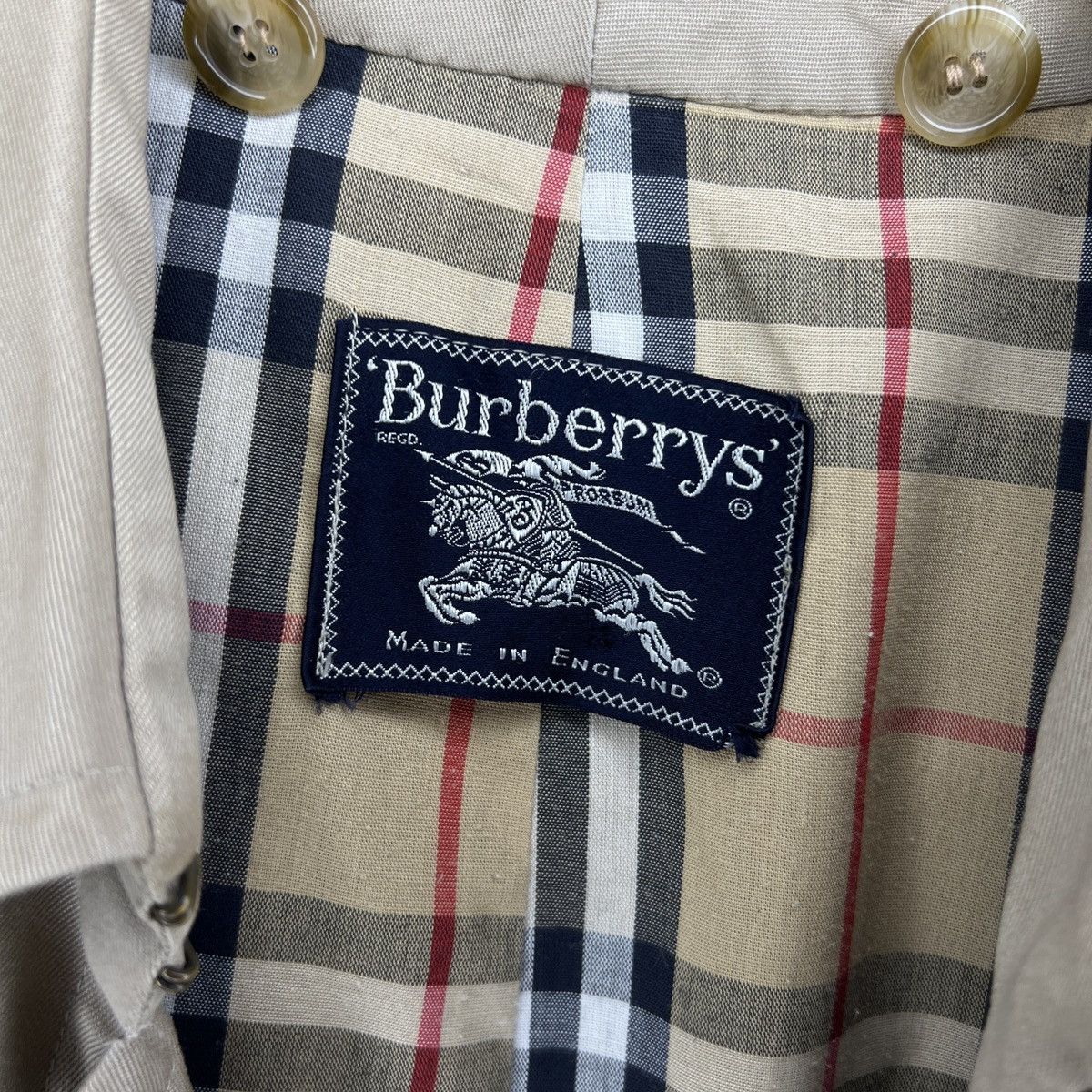 Burberry Vintage Burberry Trench Coat 90s Nova Check Beige Belted Size US L / EU 52-54 / 3 - 14 Thumbnail