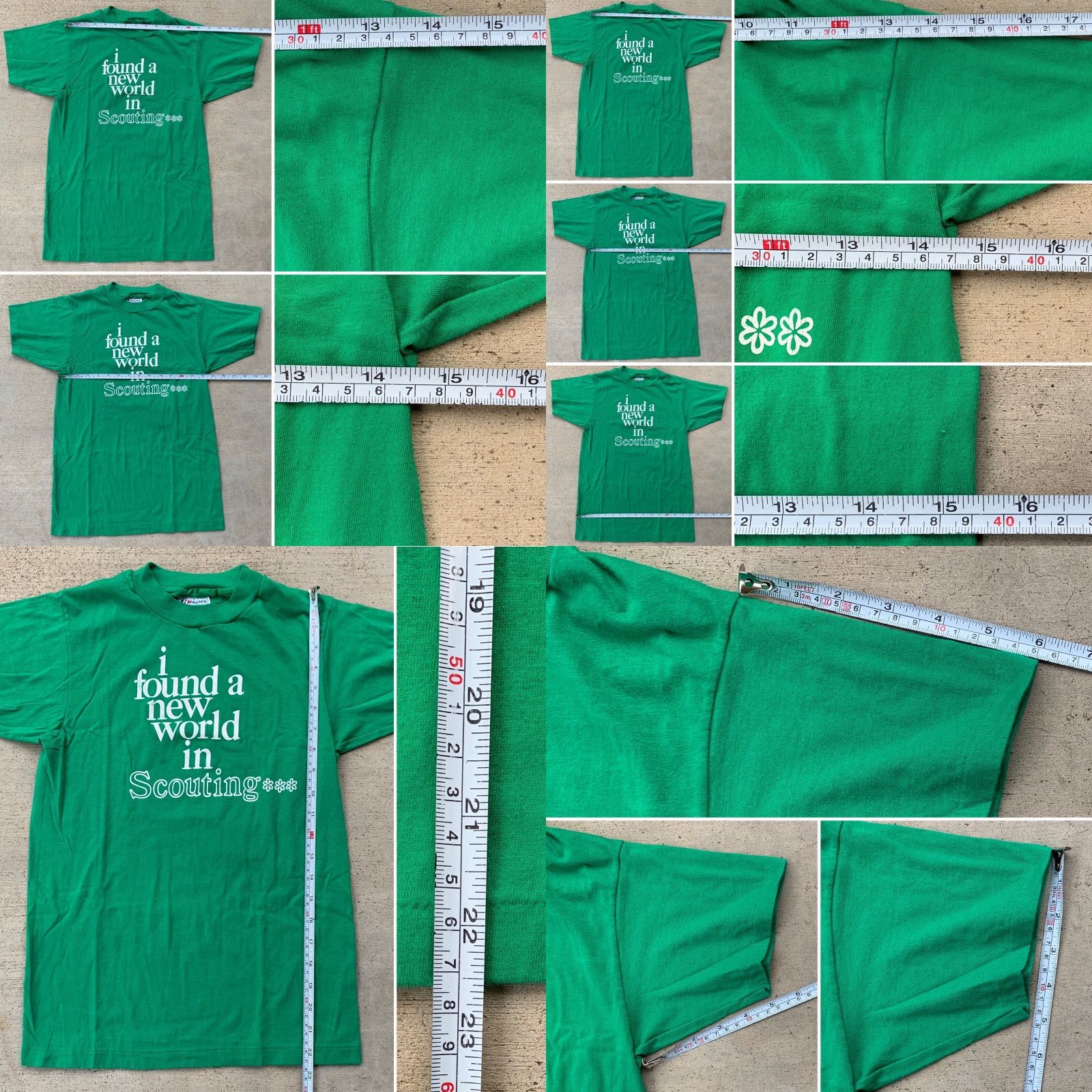 Hanes VINTAGE Hanes T-Shirt Girl Scouts Scouting I Found A New World In Scouting S Green 50% cotton 50% polyester Small / S Men Size US S / EU 44-46 / 1 - 8 Thumbnail