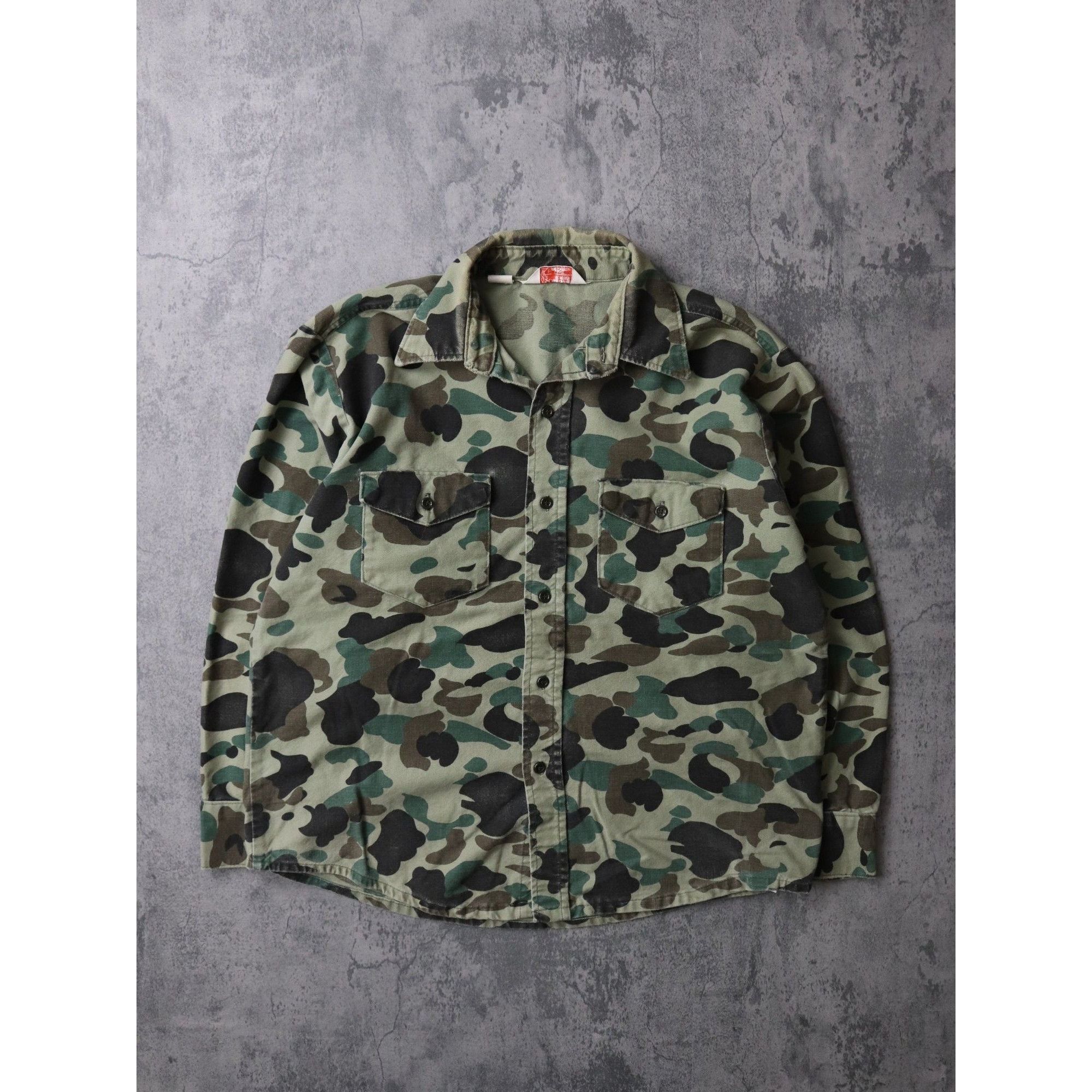 Vintage Vintage Best Jim Catfish Hunter Shirt Camo Size US L / EU 52-54 / 3 - 1 Thumbnail