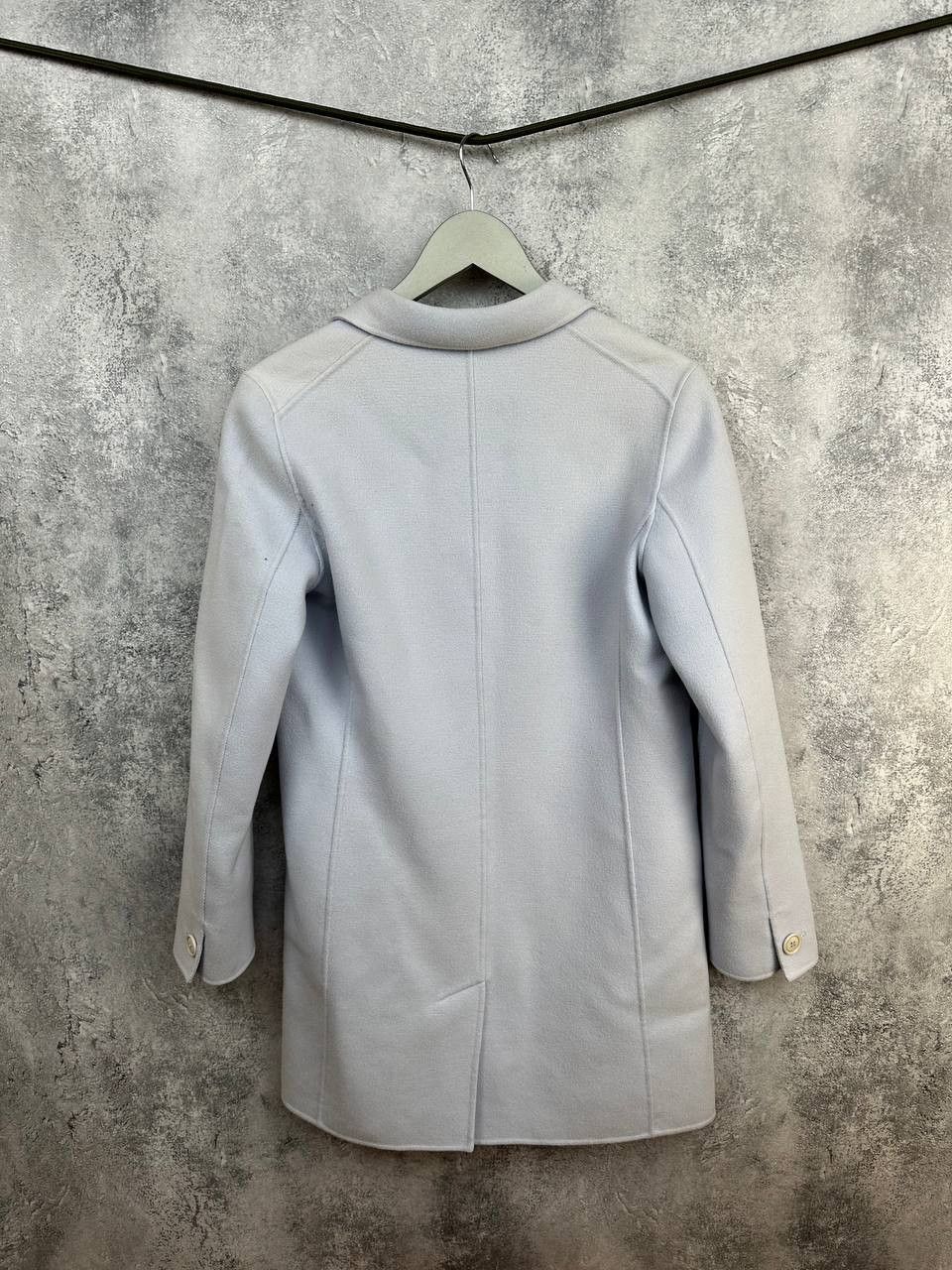 Max Mara Max Mara Studio Cucito a Mano Blue Virgin Wool Tailored Coat Size S / US 4 / IT 40 - 2 Thumbnail