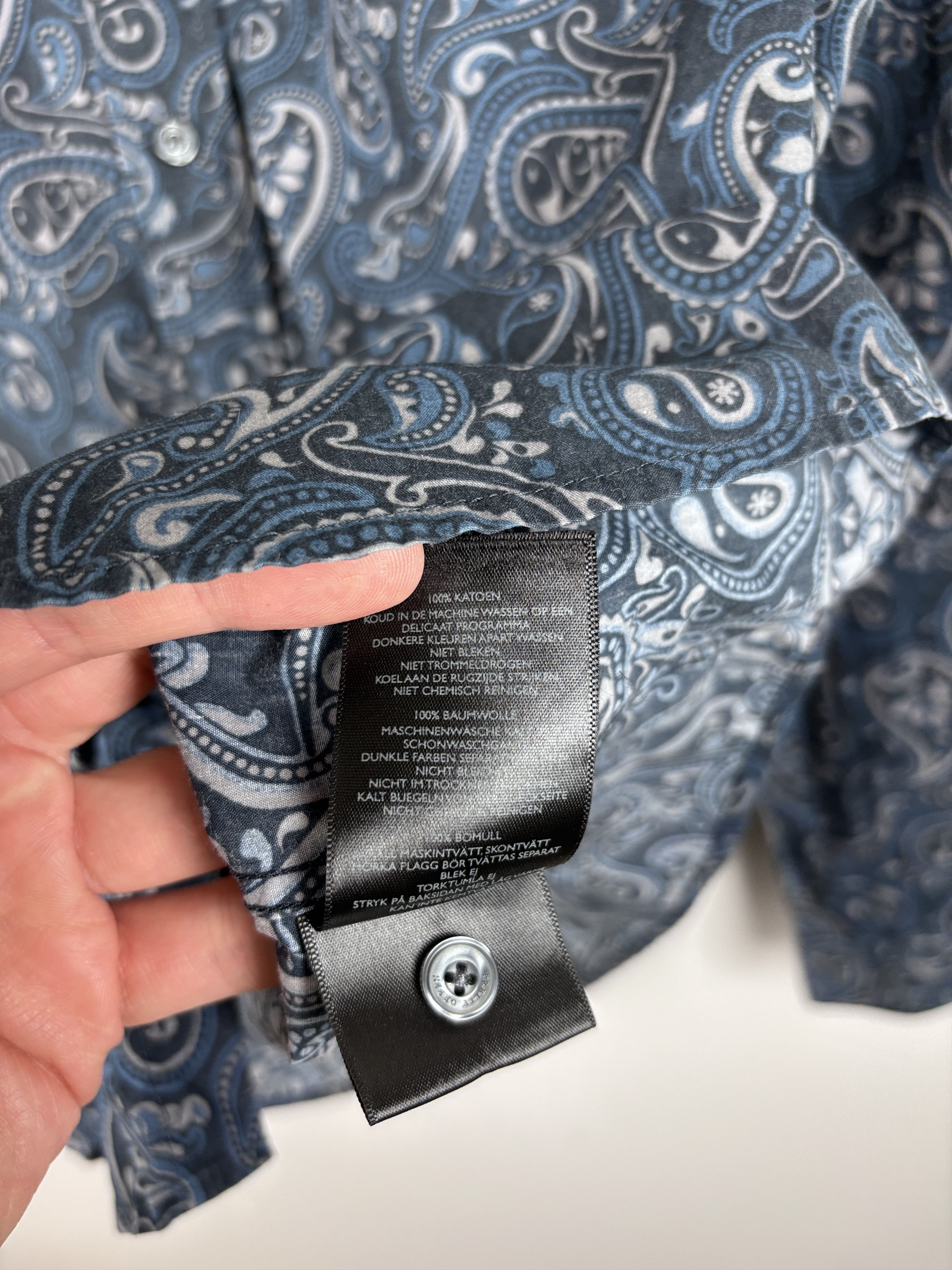 Pretty Green Pretty Green Plaisey Button Down Shirt Slim Fit Blue S Size US S / EU 44-46 / 1 - 8 Thumbnail