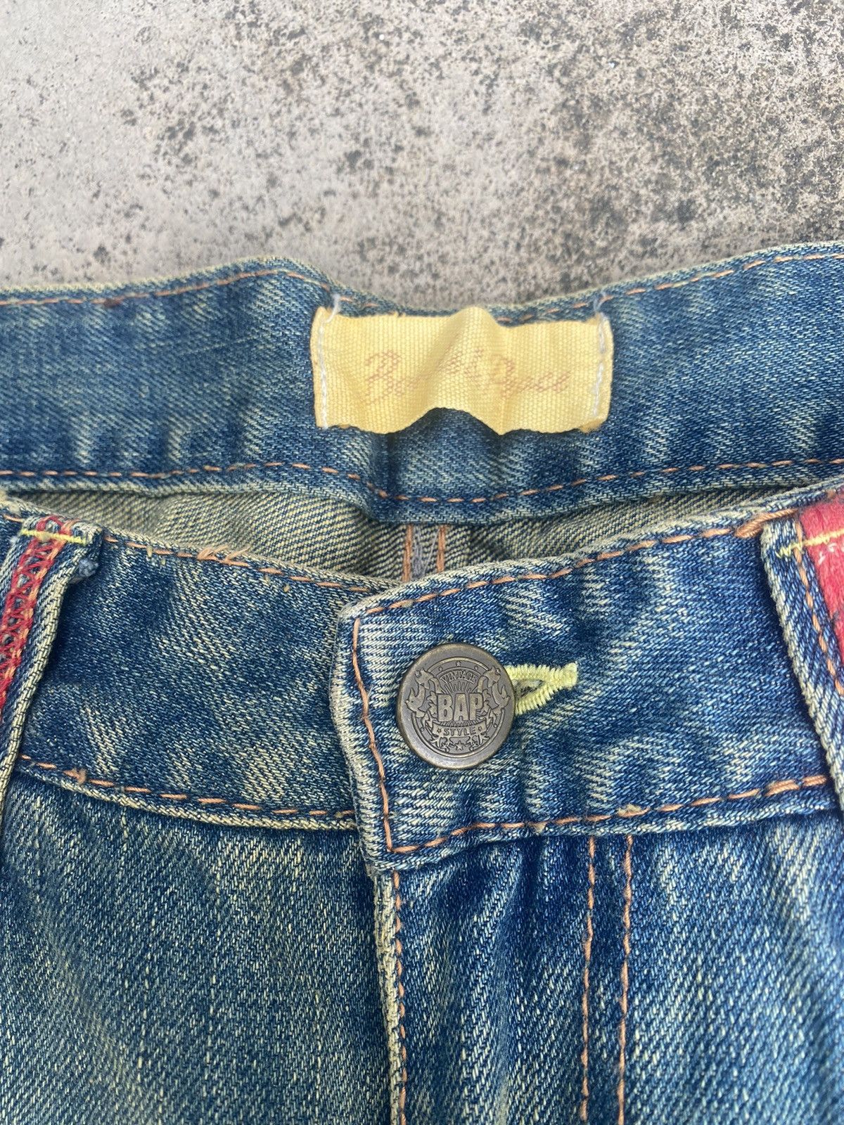 If Six Was Nine × Japanese Brand Flare Jeans Bonds & Peace Patchwork Fade Bootcut Size US 31 - 11 Thumbnail