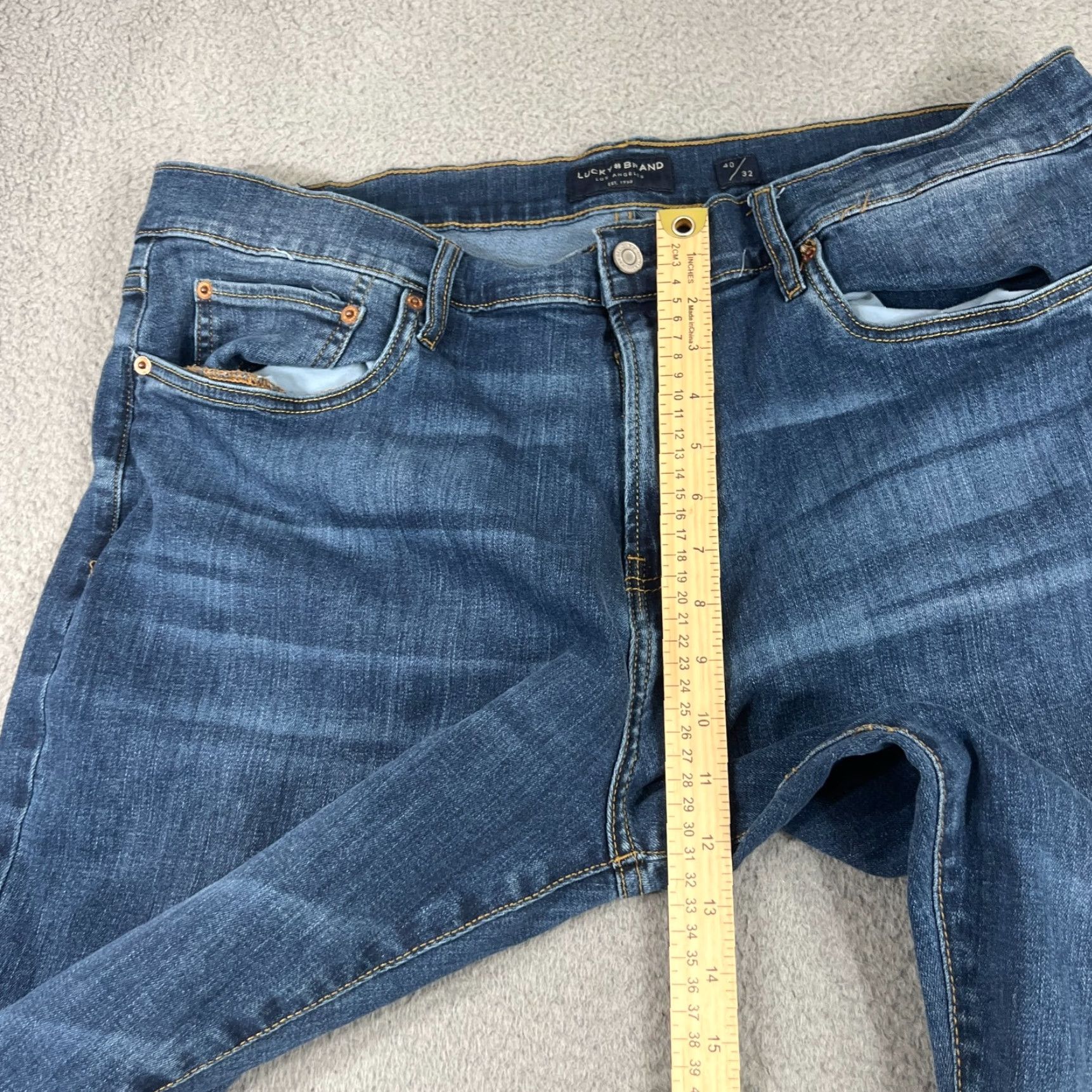 Lucky Brand Lucky Brand Jeans 40x32 221 Original Straight Light Wash Denim 5-Pocket Men Jeans Blue 40 Regular Size US 40 / EU 56 - 4 Thumbnail