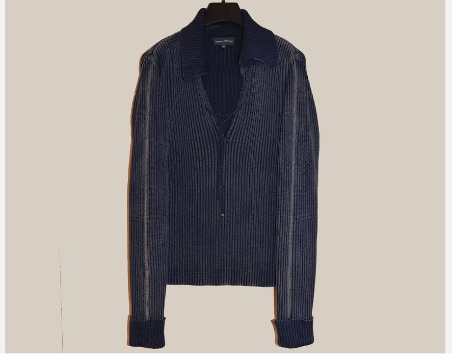 Marc O'Polo Marc O’Polo Unisex Sweater M Navy Blue 100% Cotton Size M / US 6-8 / IT 42-44 - 8 Thumbnail