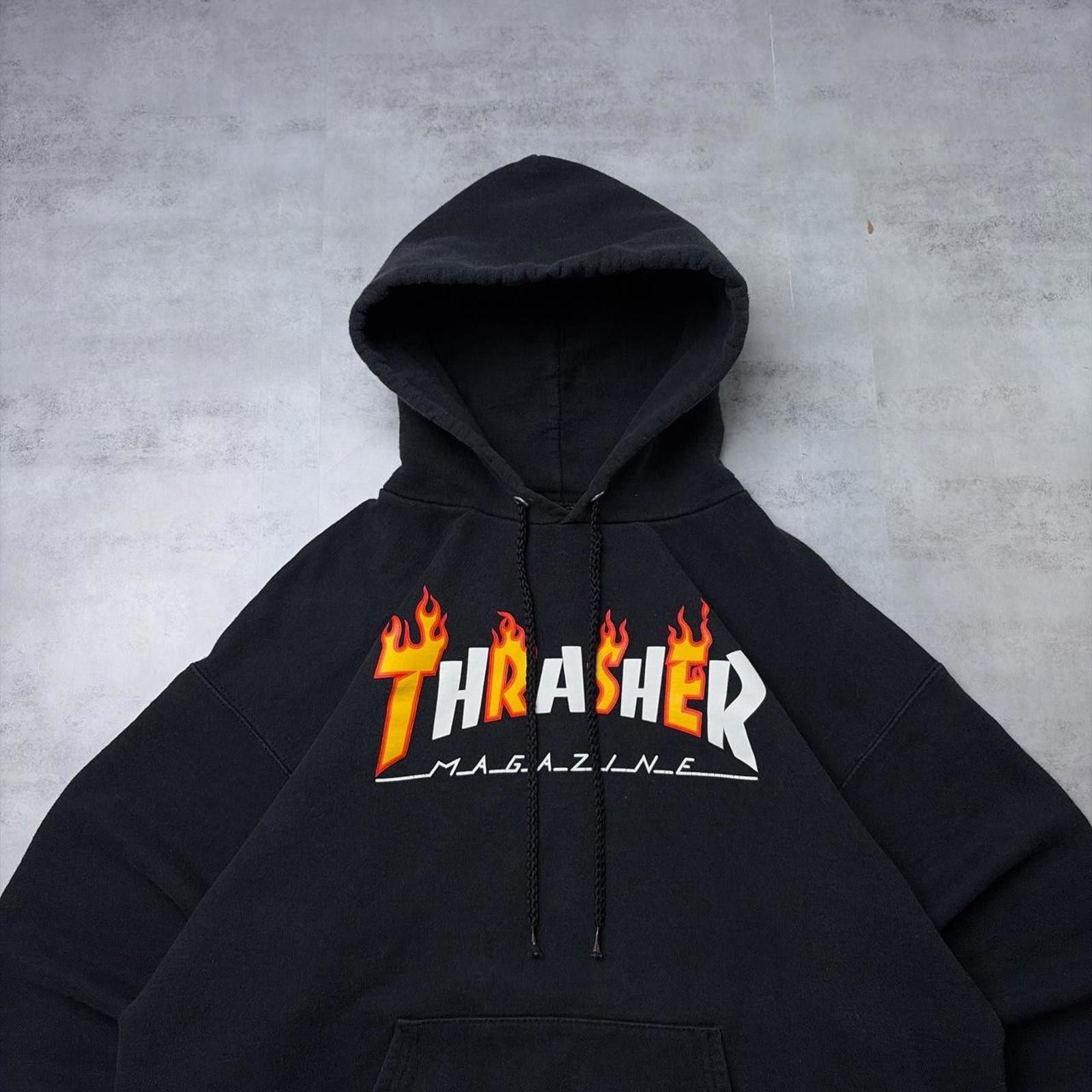 Thrasher Y2K Black Thrasher Magazine Grunge Flame Skater Boxy Hoodie Size US M / EU 48-50 / 2 - 3 Thumbnail