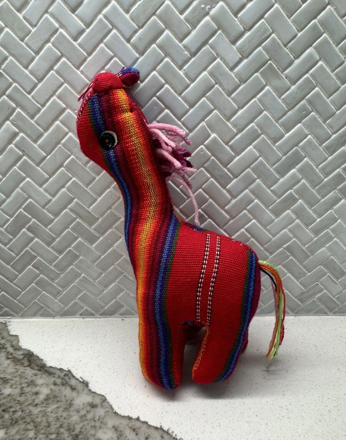 Handmade Handmade Guatemalen / Salvadorian Stuffed Llama Toy Striped Size ONE SIZE - 1 Thumbnail