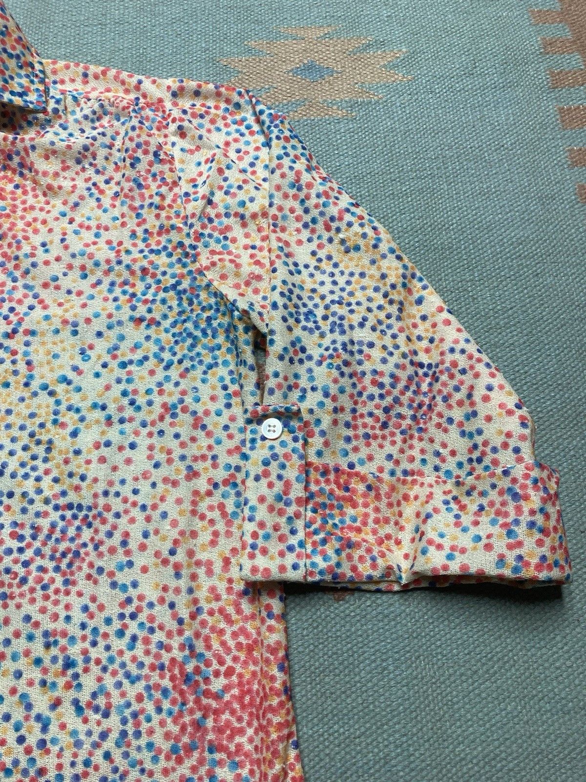 Vintage Vintage 70s shirt polka dot hippie boho rainbow women’s 18 Size L / US 10 / IT 46 - 2 Thumbnail