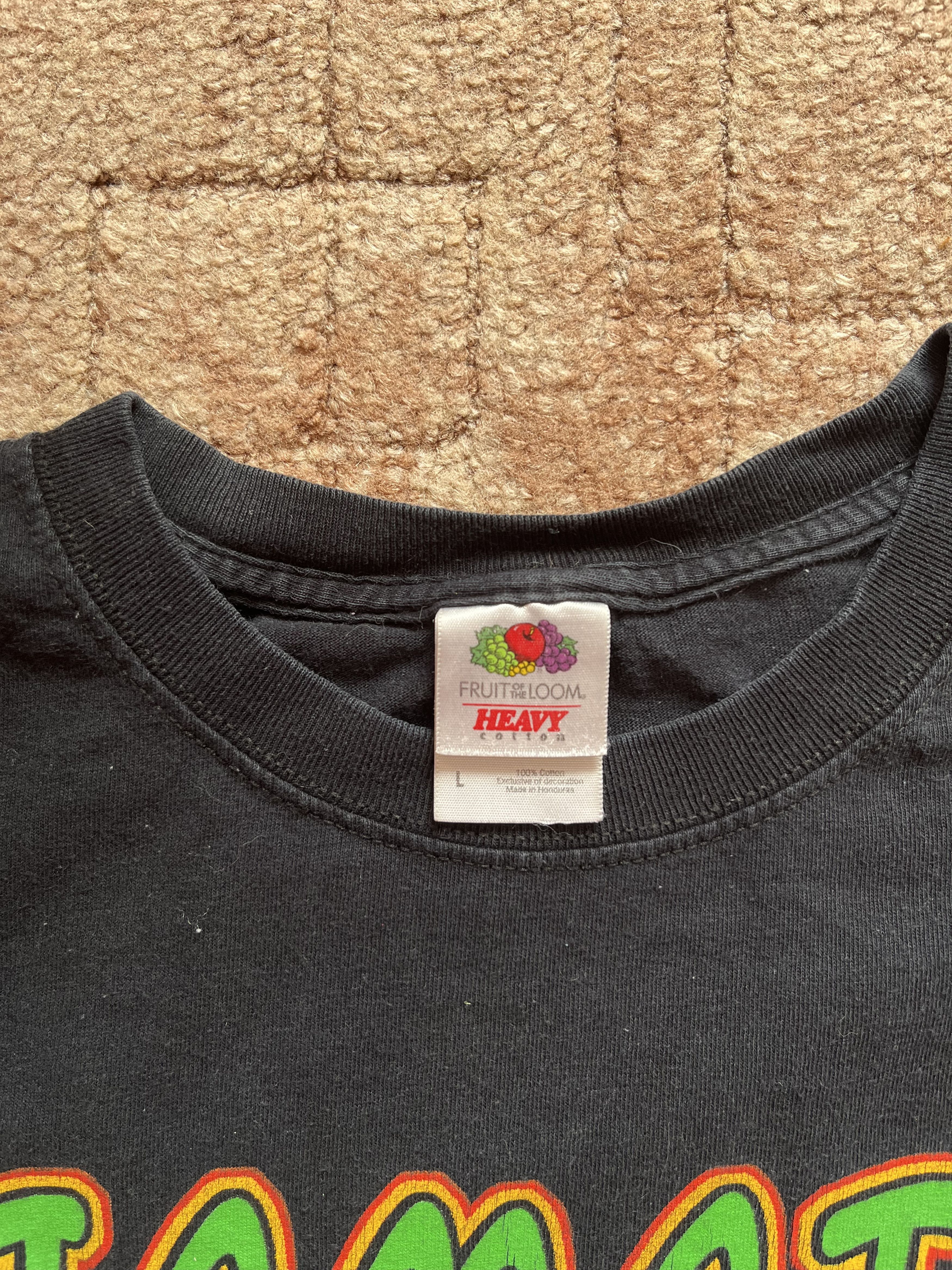 Vintage Vintage 90's Jamaica Air Lines Bob Marley Marijuana Tee Size US L / EU 52-54 / 3 - 3 Thumbnail