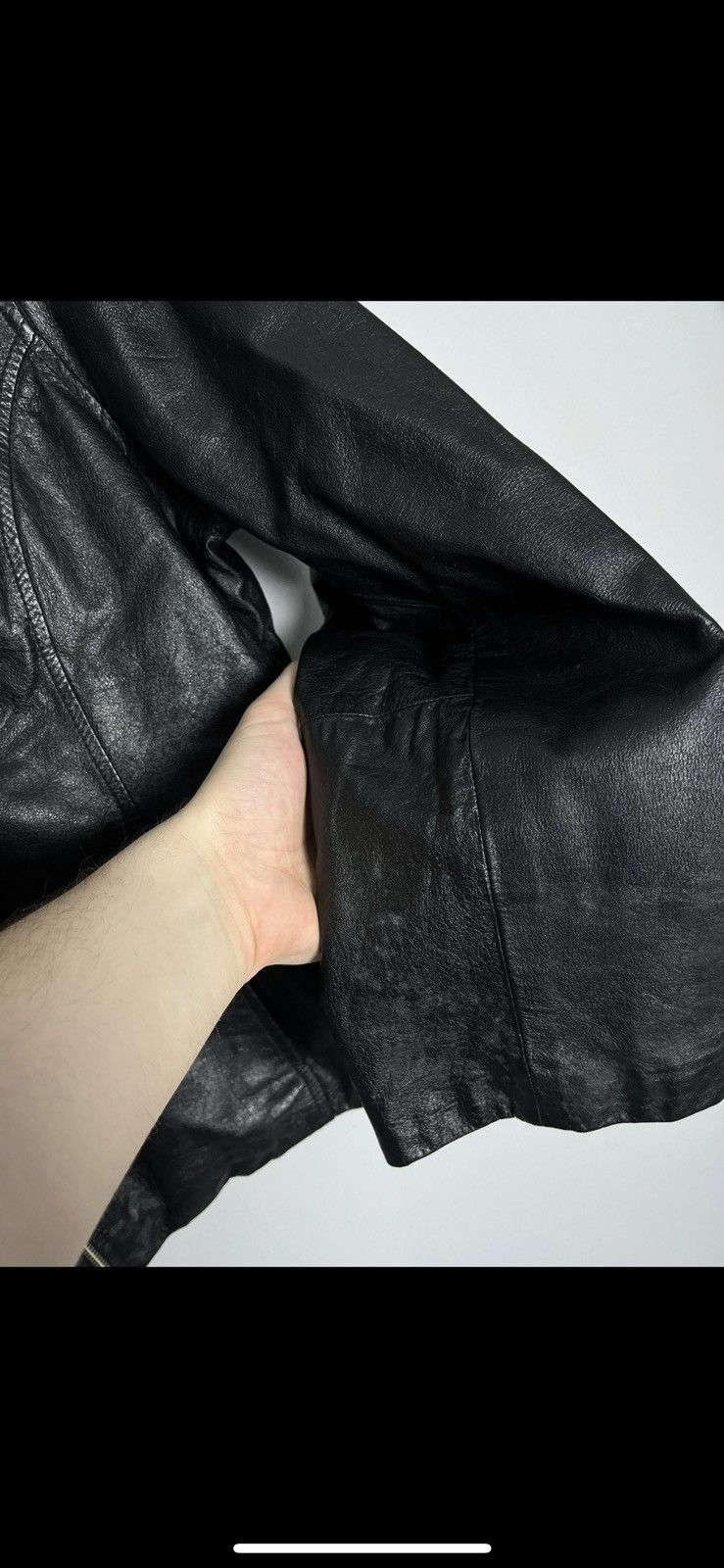 Leather × Vintage Vintage leather jacket y2k punk rock hype Size US XL / EU 56 / 4 - 7 Thumbnail
