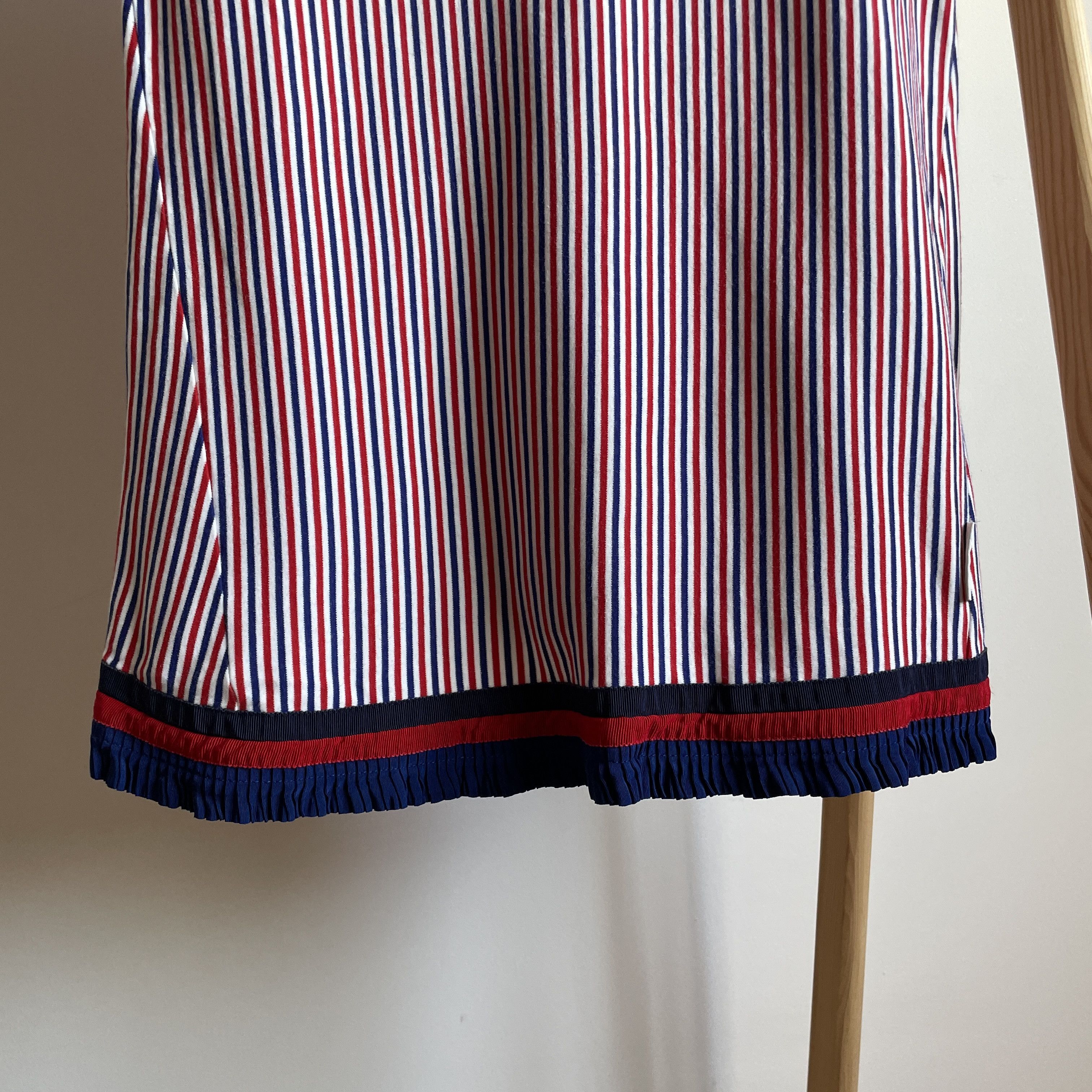 Moncler Moncler Womens Cotton Stiped Short Sleeve Tunic T-Shirt Size L / US 10 / IT 46 - 6 Thumbnail