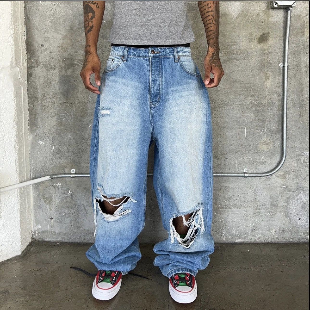 Other Im Happy Promise IHP Light Blue Baggy Denim sz 32 Size US 32 / EU 48 - 1 Thumbnail